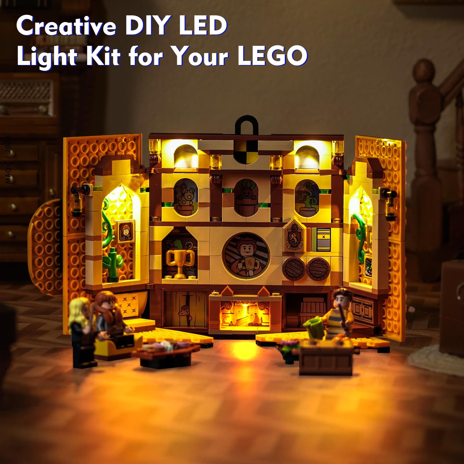 LED Light Kit for Lego Hufflepuff House Banner 76412 - Creative Lighting Set Gift for Lego 76412 Building Set (Lights Only) | Perfect for Harry Potter Fans & Lego Display Enhancement