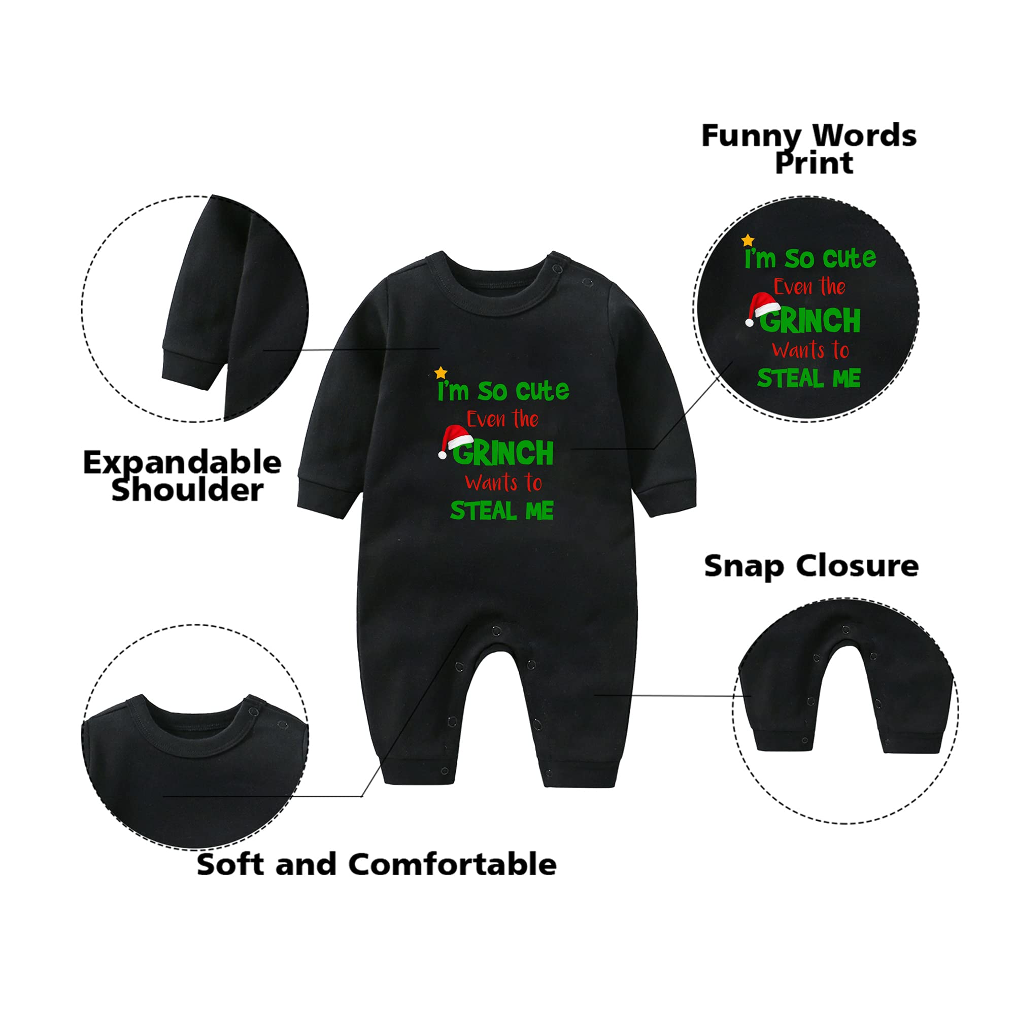 YSCULBUTOL Baby Twins Christmas Bodysuit Outfit - Holiday Baby Clothes Set with Matching Hat | Perfect for Christmas Photos, Family Gatherings & Festive Celebrations