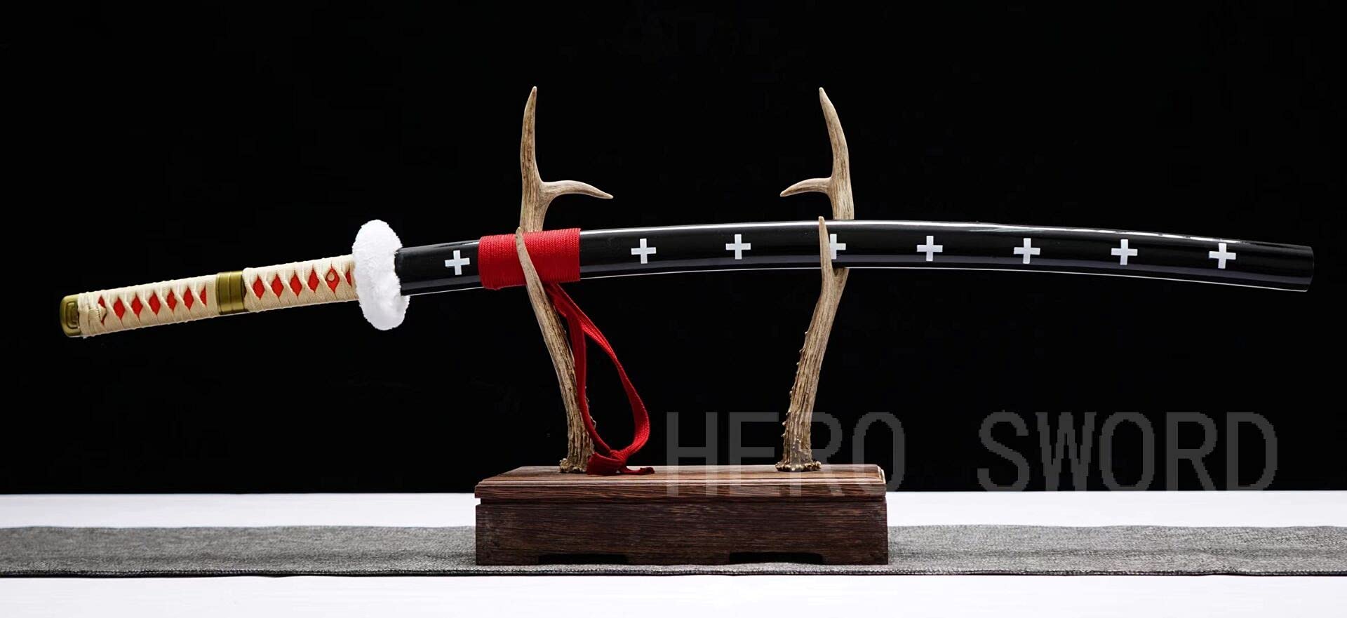 HERO SWORD Handmade One Piece Roronoa Zoro Katana - Japanese Anime Cosplay Samurai Sword with Purple Blade | Perfect Gift for Men & Women | Ideal for Cosplay, Collecting, and Home Decoration