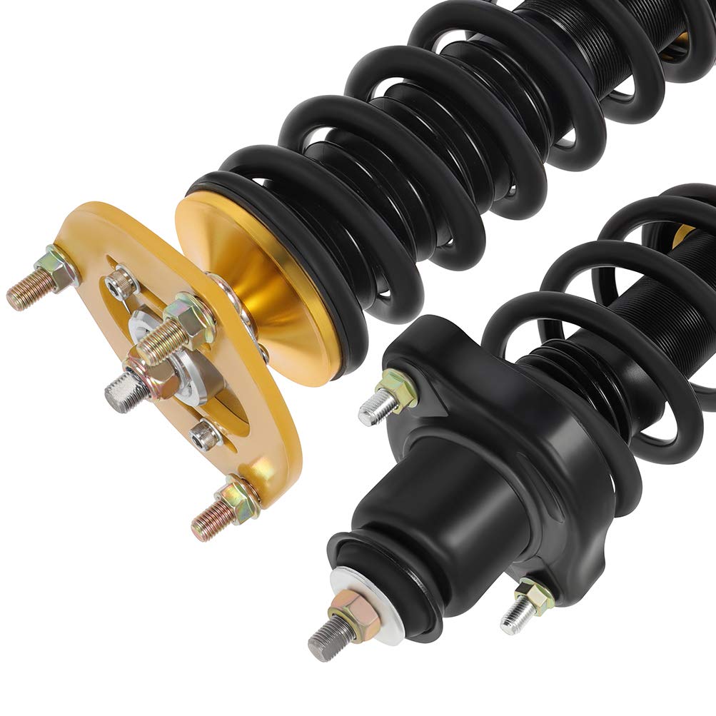 ECCPP Adjustable Coilover Suspension Kit - Height Adjustable Struts & Coil Springs for 2008-2016 Mitsubishi Lancer (Golden) - Perfect for Street Performance & Track Racing Upgrades