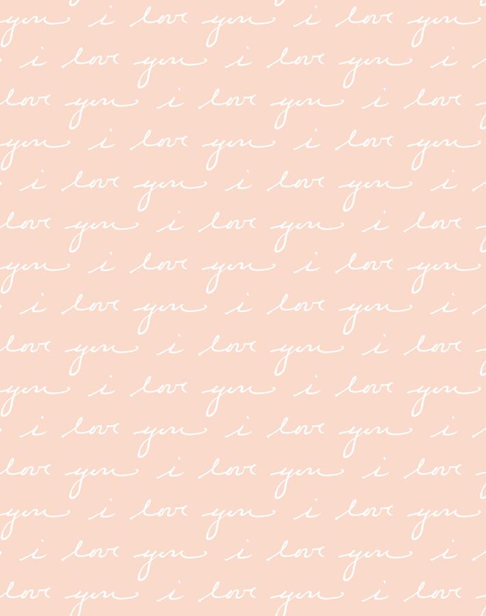 Romantic 'I Love You' Wallpaper by Sugar Paper - Pink Floral Design for Bedroom & Home Decor