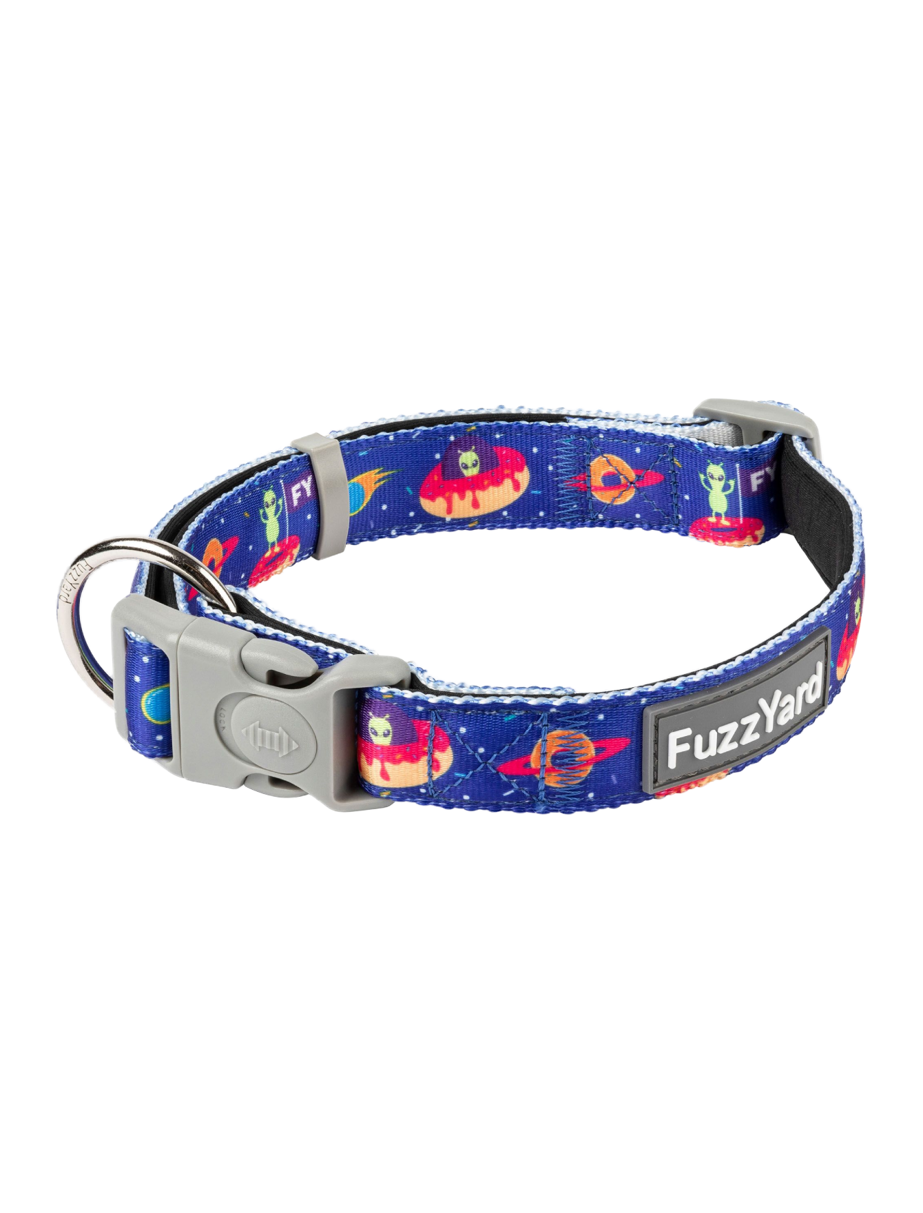 Fuzzyard Adjustable Pet Collar for Dogs & Cats - Durable Nylon with Reflective Strip (3 Sizes: S/M/L) - Perfect for Walking, Training & Nighttime Safety