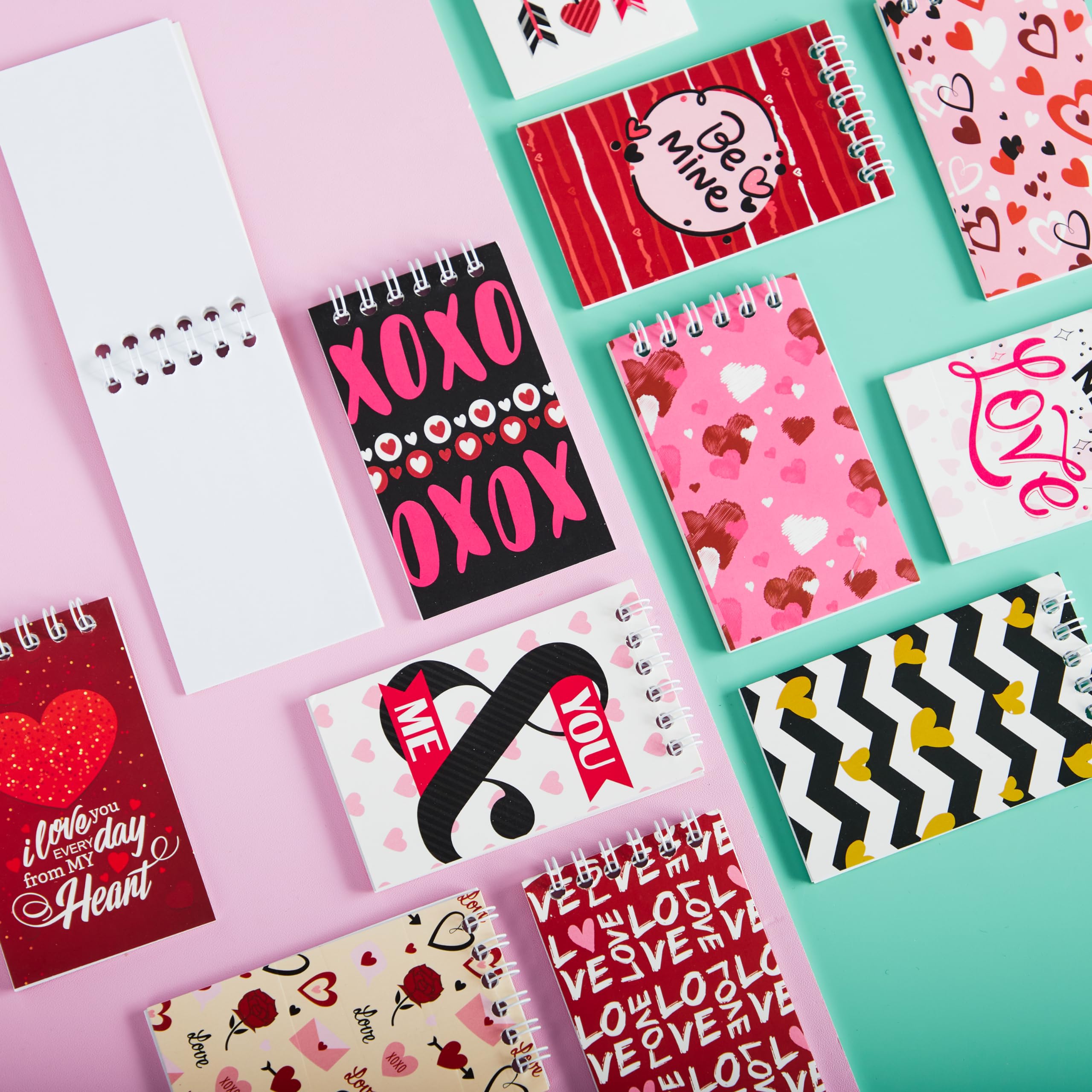 JOYIN 24 Pack 4 Inch Valentine's Day Mini Notepads Set - Cute Heart Design Small Notebooks for Kids, School Classroom Supplies, Party Favors & Gift Exchange (Perfect for Valentine's Day Cards, Teacher Appreciation Gifts, Classroom Rewards)