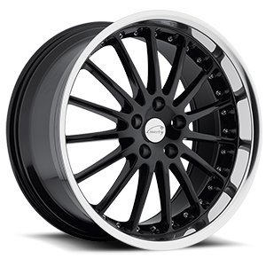 Whitley Gloss Black Wheel with Machined Lip - 18x8.5 Inches, 5x120.65mm Bolt Pattern - Premium Alloy Rims for Cars, SUVs & Trucks - Perfect for Street Performance & Custom Builds