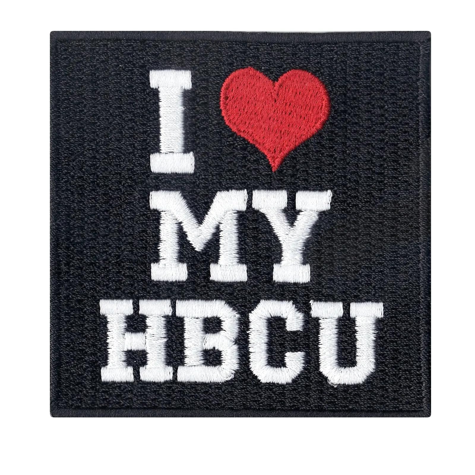 I Love Heart My HBCU Embroidered Iron-On Patch for College Apparel - Perfect for Jackets, Backpacks & School Spirit Gear