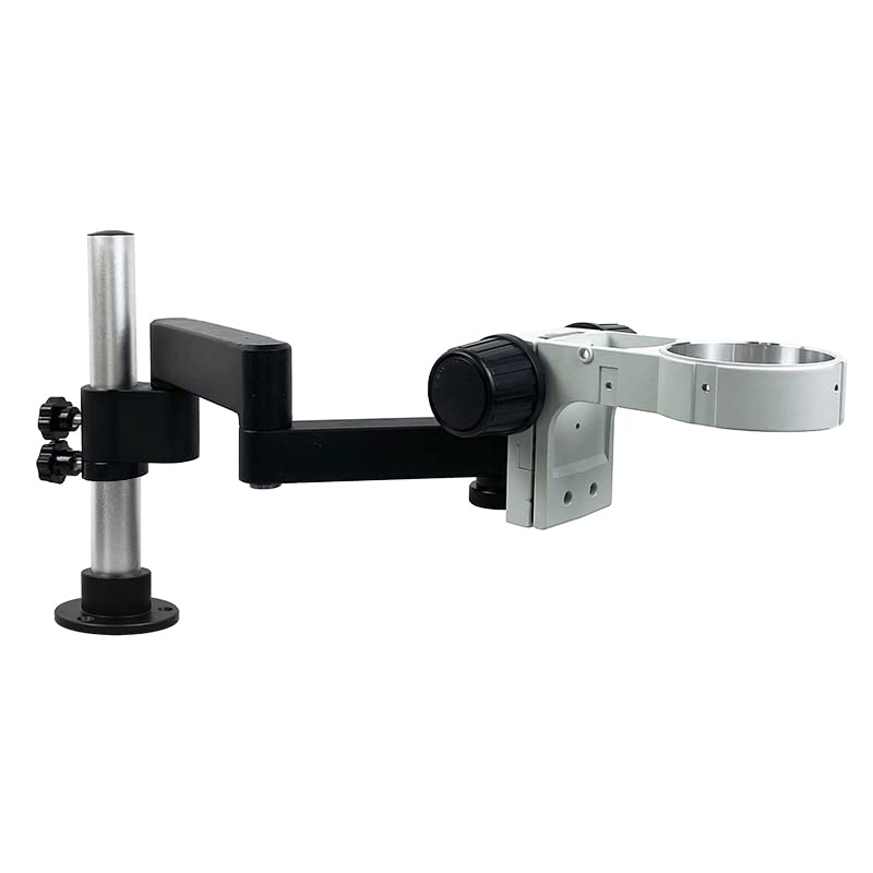 Gringoo Microscope Articulating Arm Stand - 76mm White Metal LED Stand with 510mm Length & 45° View Angle | Compatible with Stereo Trinocular Microscopes, HDMI Cameras | Ideal for Phone Repair, Soldering & Precision Workstations
