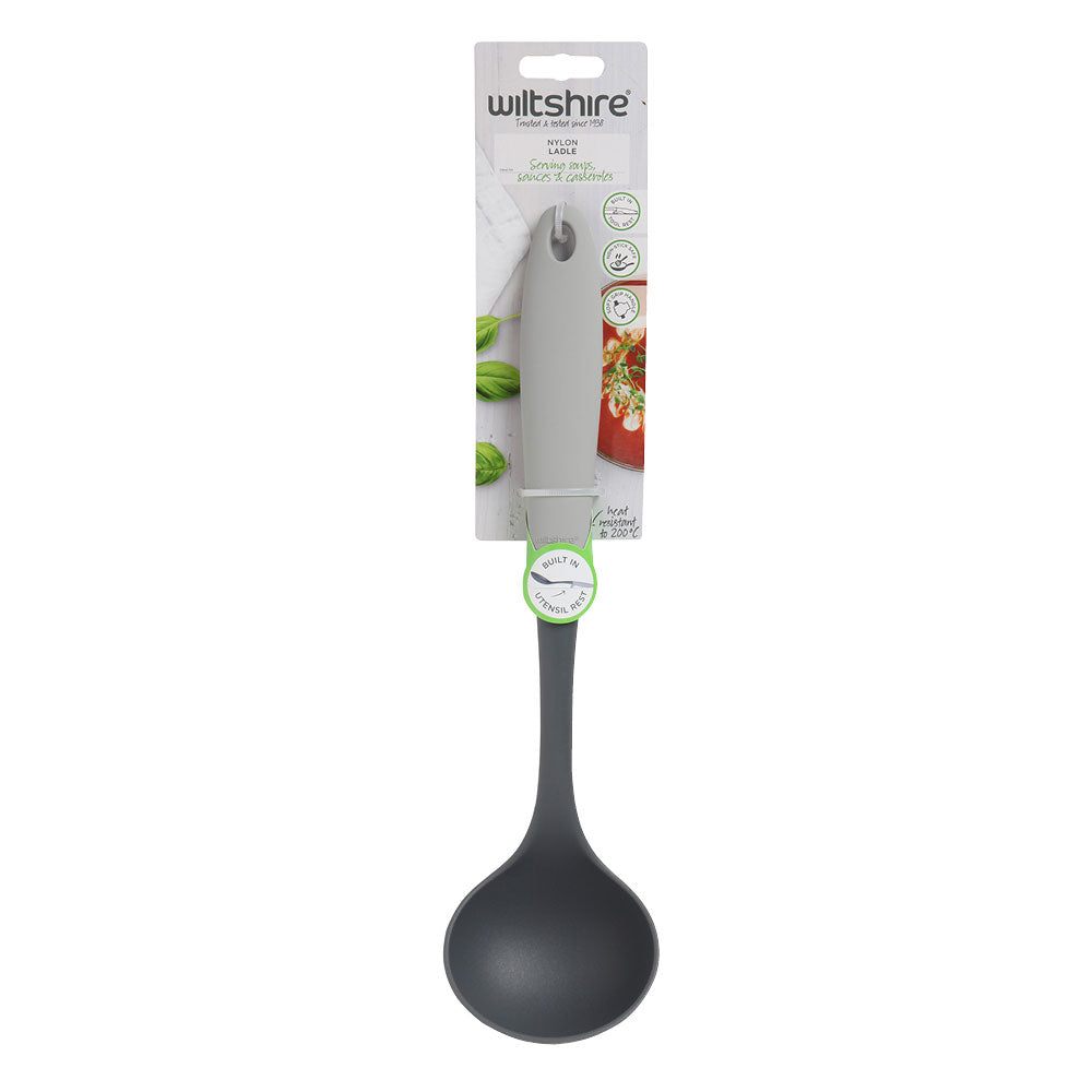 Premium Stainless Steel Soup Ladle - 12 Inch Long Handle with Ergonomic Grip - Heat Resistant & Durable for Serving Soups, Stews, and Sauces - Perfect for Kitchen, Catering, and Camping Use