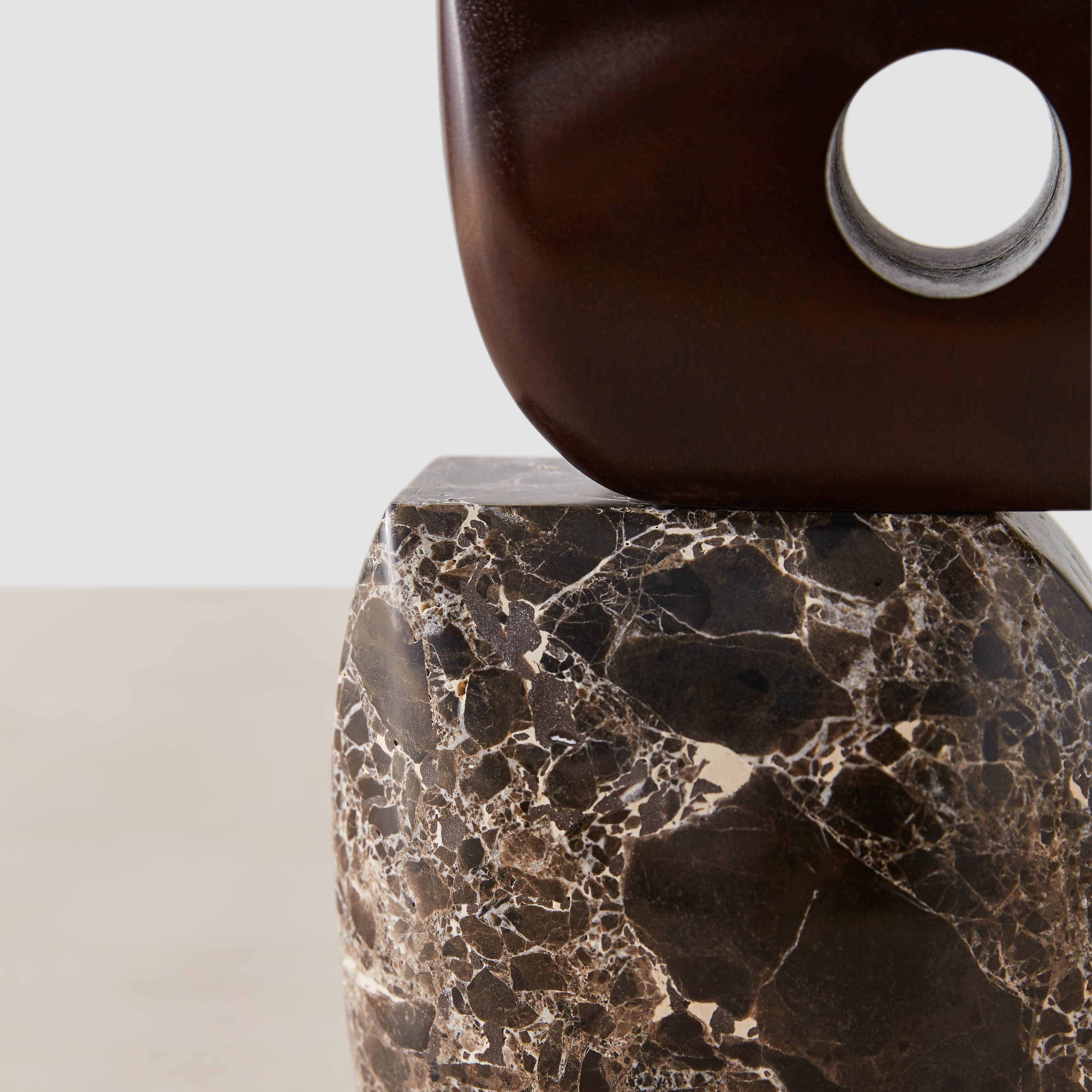Handcrafted Hari Stone and Wood Sculpture - Unique Home Decor for Living Room, Office & Garden - Perfect Gift for Art Lovers