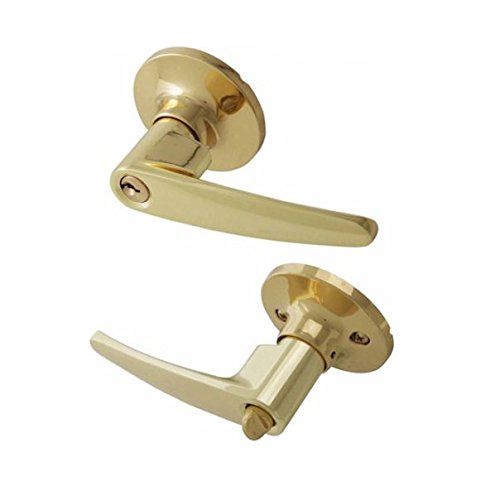 Promax Yuma PLG700 Entrance Door Lock Set in Polished Brass - Secure & Stylish for Homes & Offices (New, Damaged Box) - Perfect for Front Doors, Apartments & Commercial Buildings