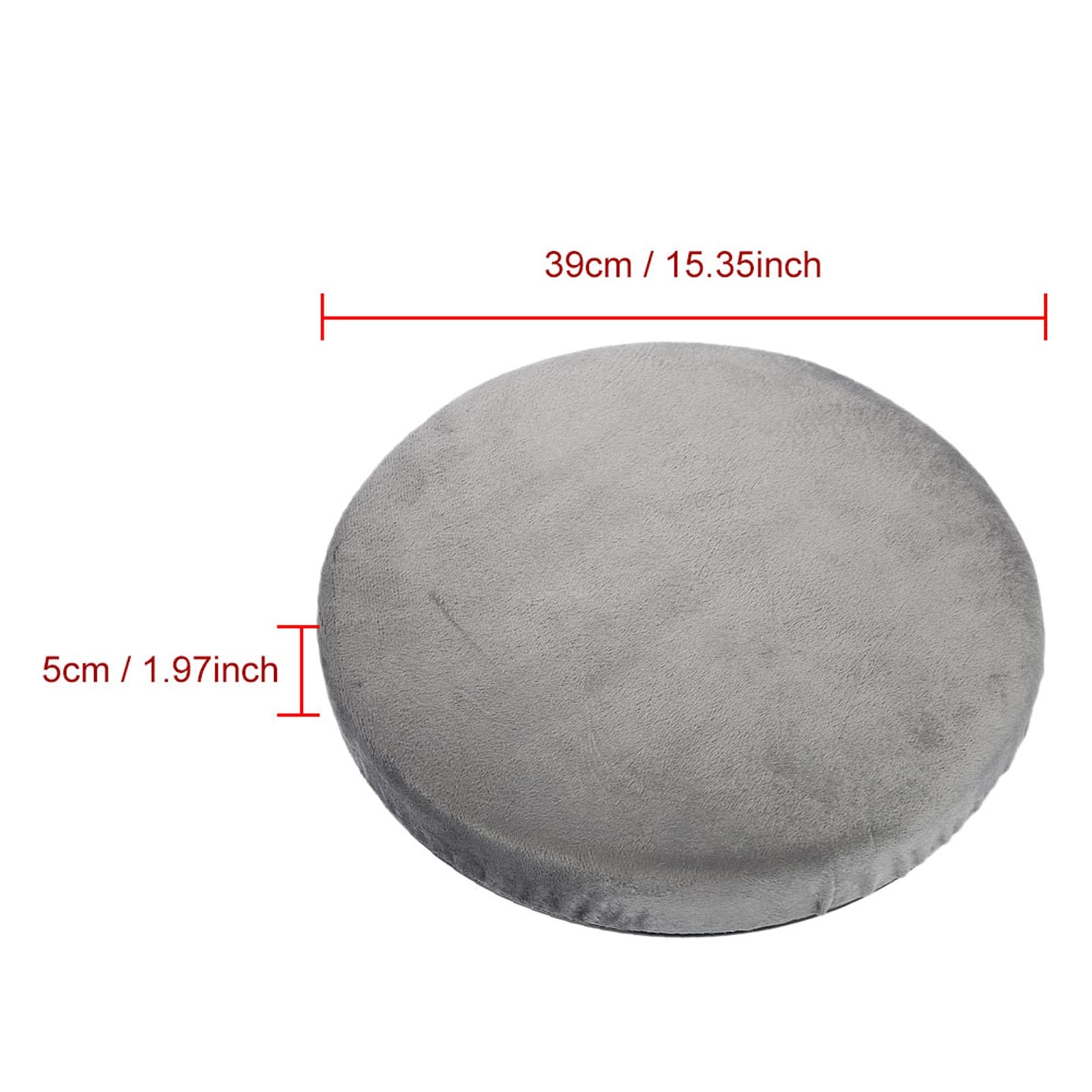 360 Degree Rotating Car Pillow - Large Swivel Chair Cushion with Hard Foam Core (15.35 Inch Diameter) for Office, Stool, Car Seat - Ergonomic Support for Long Sitting & Driving Comfort