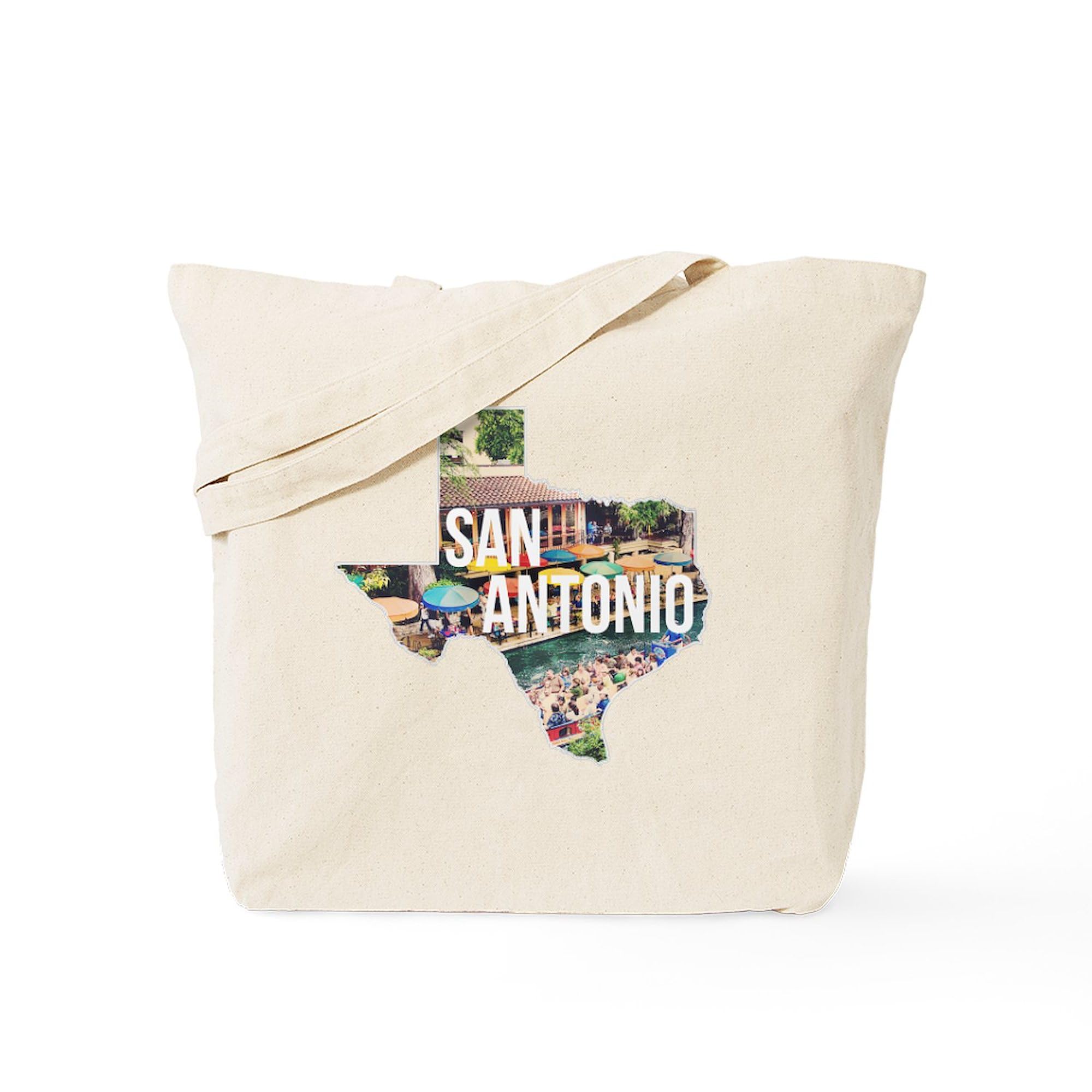 San Antonio Riverwalk Texas Tote Bag - Natural Canvas Reusable Shopping Bag for Groceries, Beach & Travel | Eco-Friendly Cotton Carryall
