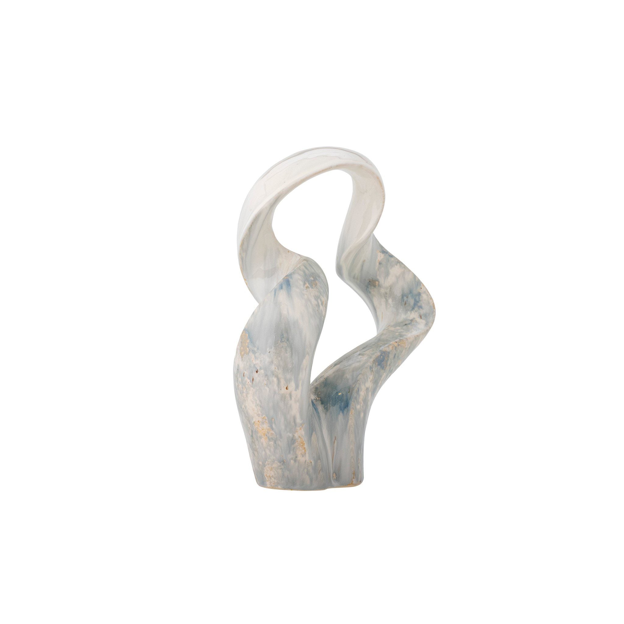 BLOOMINGVILLE Rouyi Sculpture - Handcrafted Stoneware Ceramic Home Decor in Elegant Grey | Perfect for Living Room, Office & Bookshelf Display