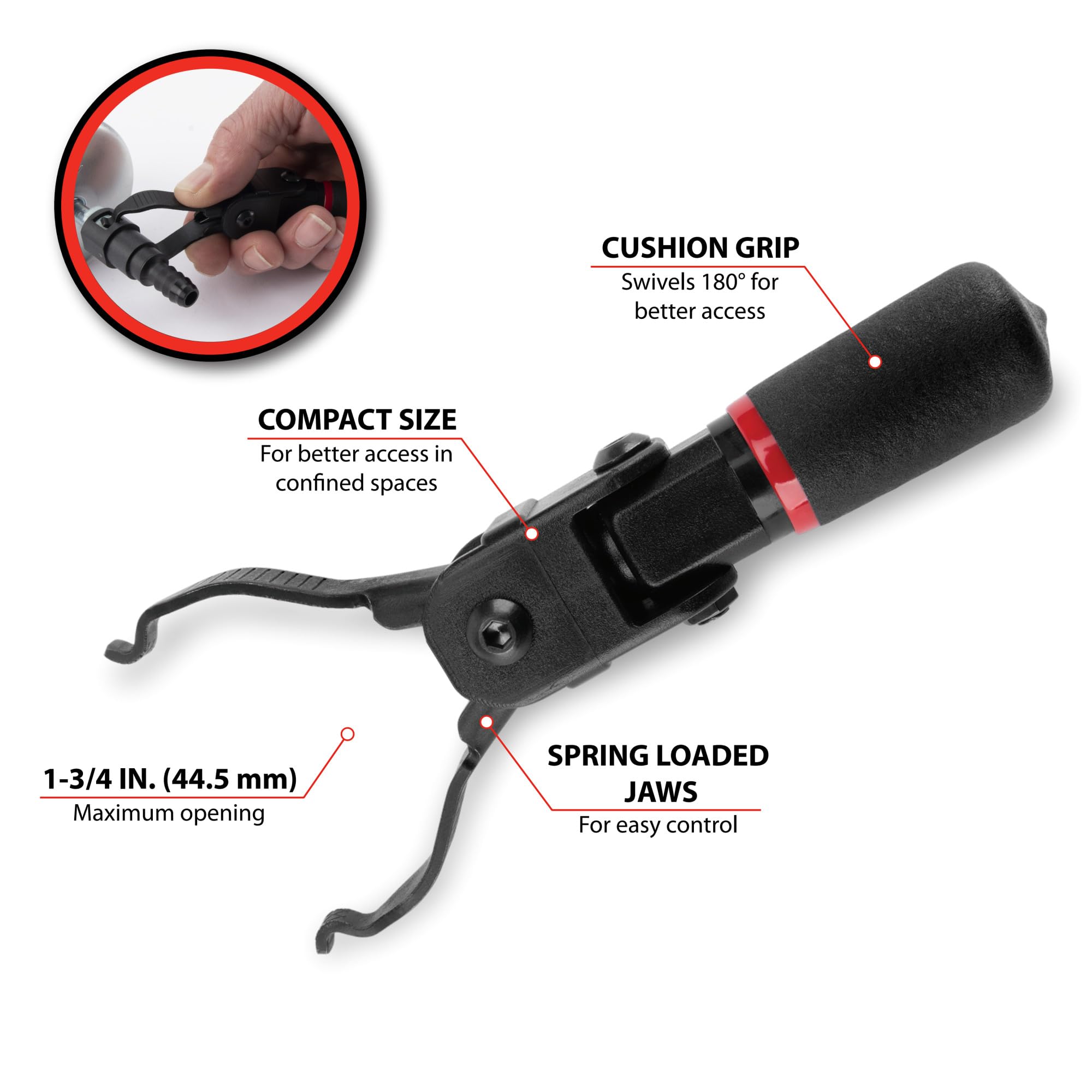 Performance Tool W83116 Multi-Angle Quick Connector Clip Tool - Professional Automotive Repair & DIY Plumbing Applications