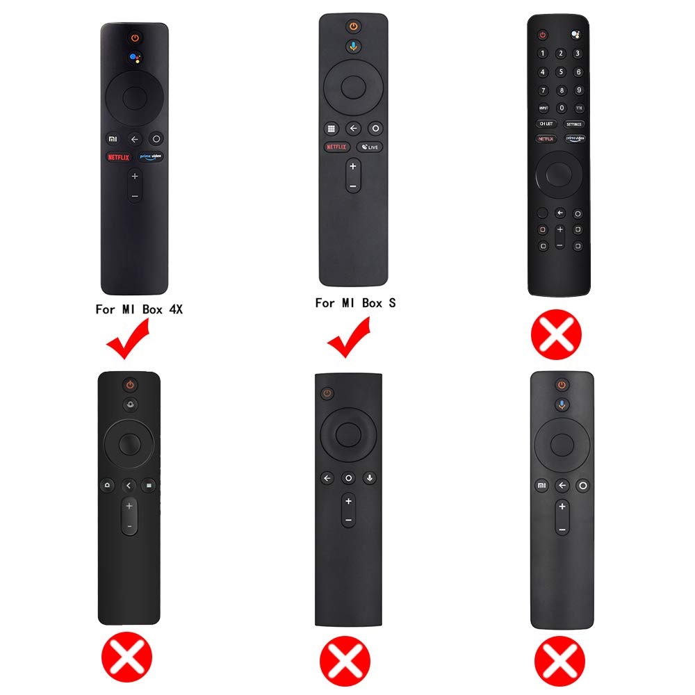 Shockproof Silicone Remote Cover for XIAOMI MI Box S & 4X - Anti-Slip Anti-Lost Remote Case with Lanyard (Black) - Perfect for Home Entertainment & TV Streaming Protection