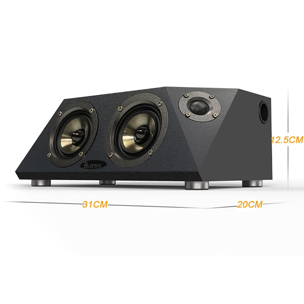 RSGK Bluetooth 5.1 Bookshelf Speakers - 2.0 Stereo Active Near-field Studio Monitors, 55W×2 High-Power Wireless Speakers with Optical/AUX/Coaxial/USB Inputs for Home Audio, Gaming & Music Listening