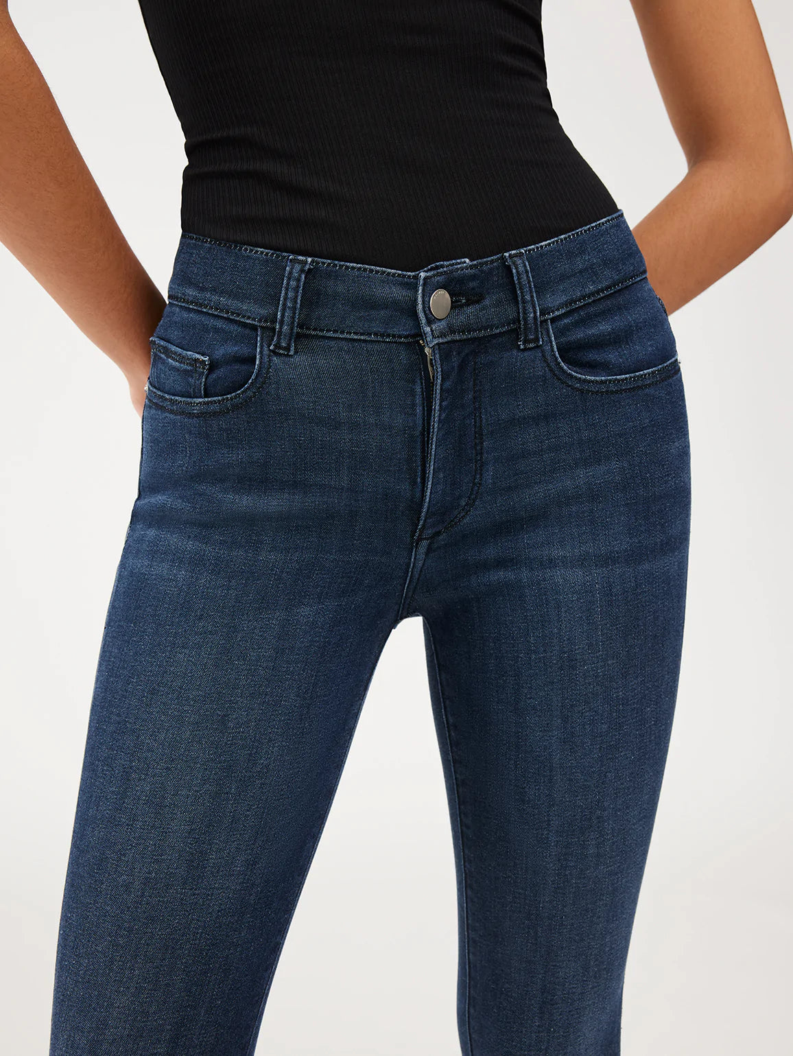 Farrow Skinny High Rise Ankle Jeans for Women - Dark Indigo Denim Pants | Perfect for Casual Wear, Office & Date Night Outfits