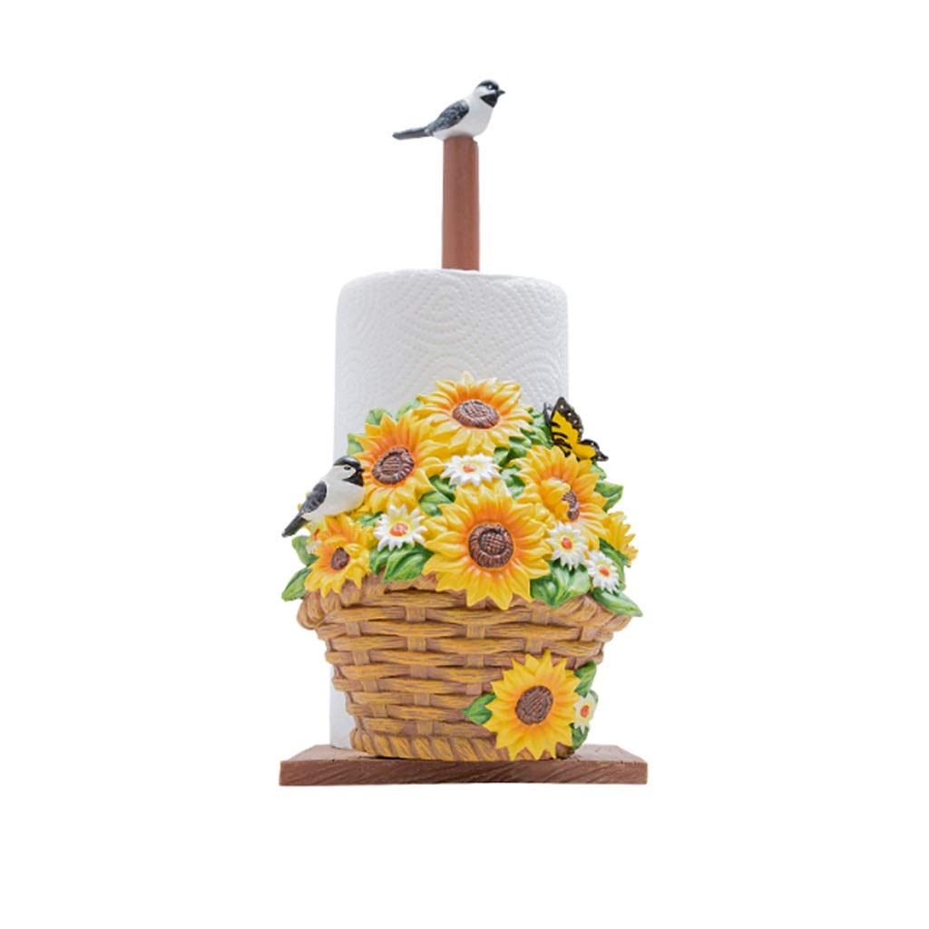Sunflower Resin Tissue Box Holder - Multifunctional Paper Towel Organizer with Floral Decor for Kitchen, Western Restaurant, Cake & Dessert Shop - Stylish Tissue Box Cover for Home and Commercial Use