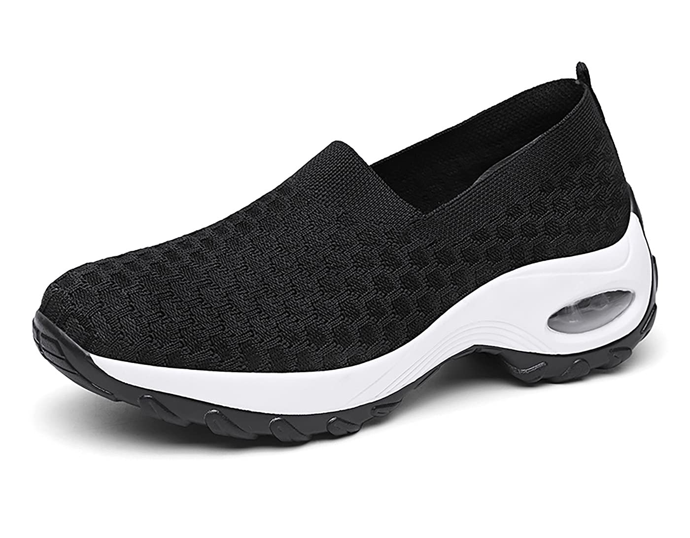 QUENLOOP Women's Arch Support Slip-On Sneakers - Breathable Mesh Walking Shoes with Cushioned Wedge Platform for All-Day Comfort | Lightweight Workout Running Shoes for Nurses, Teachers & Professionals | Perfect for Gym, Office, Travel & Daily Wear | Stylish Casual Shoes with Arch Support for Women | Ideal for Work, Exercise, and Everyday Activities | Great for Walking, Jogging, Standing Long Hours & Errands | Best for Nursing Shifts, Classroom Teaching, Business Trips & Morning Jogging