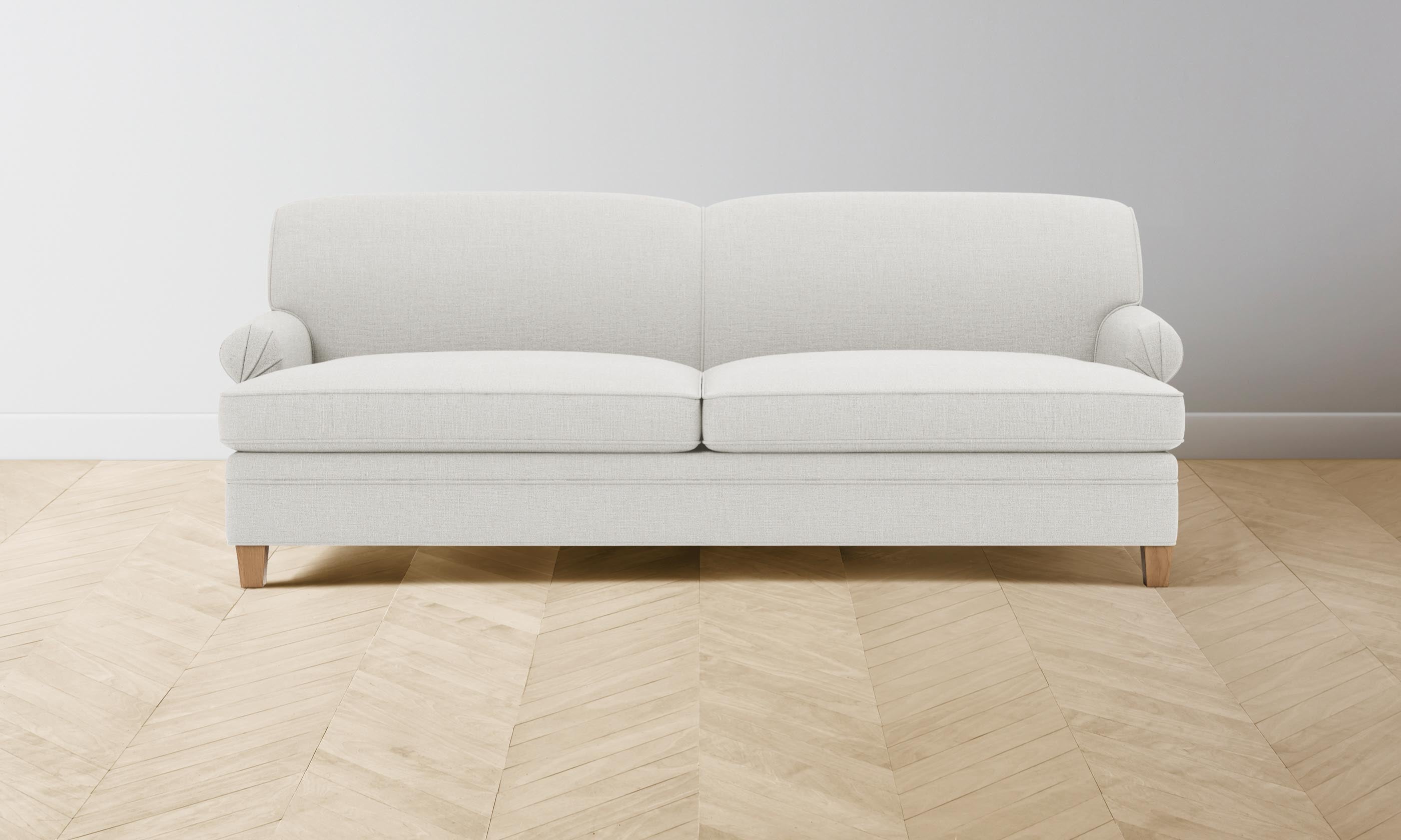 Carmine Sofa - Premium Belgian Linen Upholstery in Egret White | Modern Living Room Furniture for Comfortable Seating & Stylish Home Decor