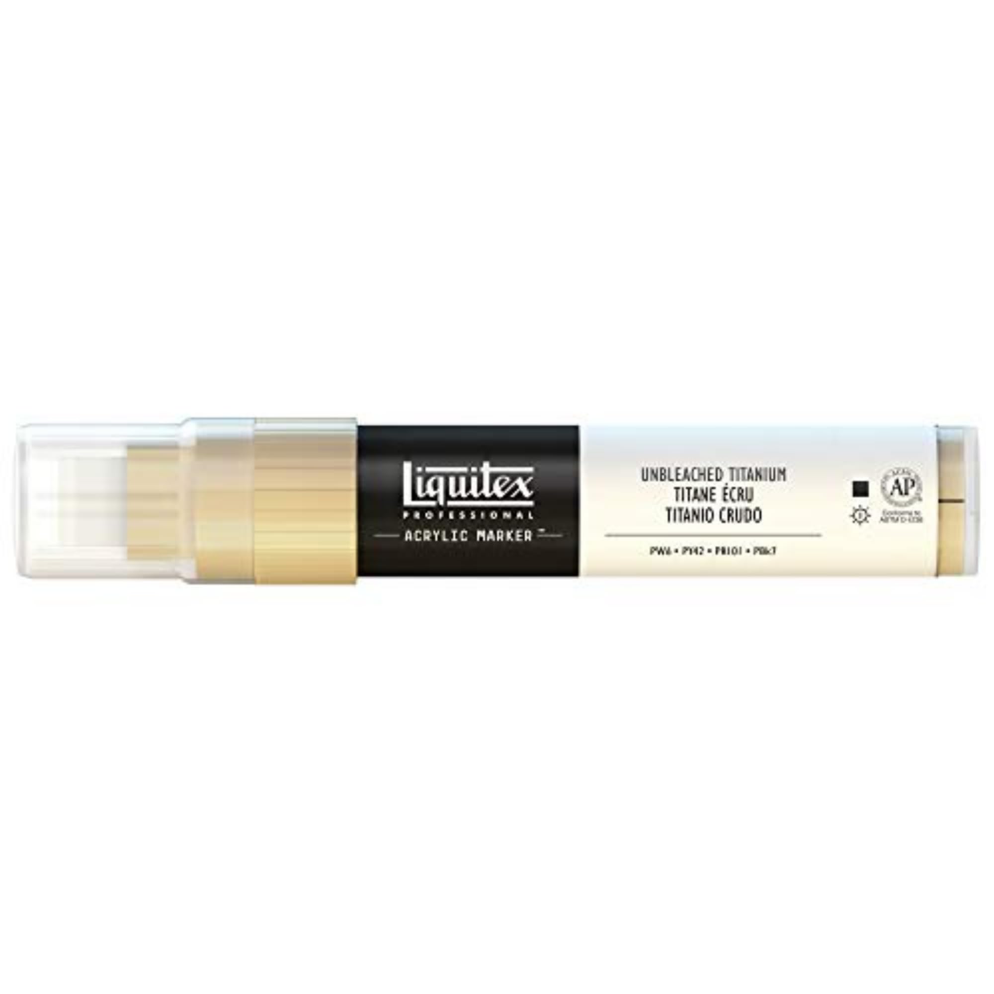 Liquitex Professional Wide Paint Marker - Unbleached Titanium - Premium Acrylic Paint Pen for Artists, DIY Crafts, Canvas, Wood & Fabric - Ideal for Sketching, Calligraphy & Mixed Media Art