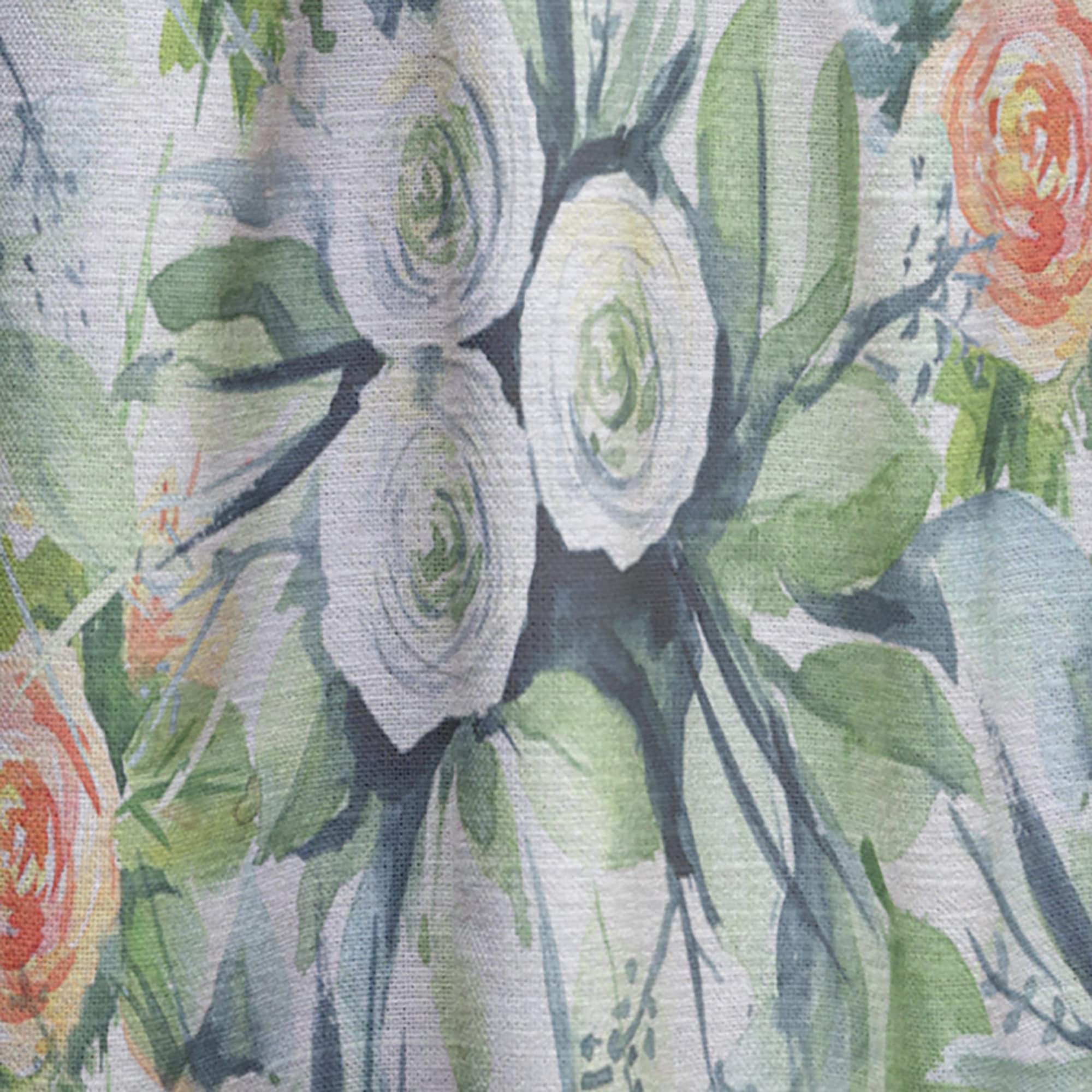 DesignQ Floral Print Blackout Curtains - Thermal Insulated Single Panel (52x63 inches) for Bedroom & Living Room - Elegant Seamless Pattern with Flowers for Home Decor, Light Blocking & Energy Saving