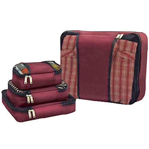 Travel Select Amsterdam Expandable Rolling Upright Luggage Set - Burgundy (8-Piece) | Durable Suitcase for Business Trips & Family Vacations
