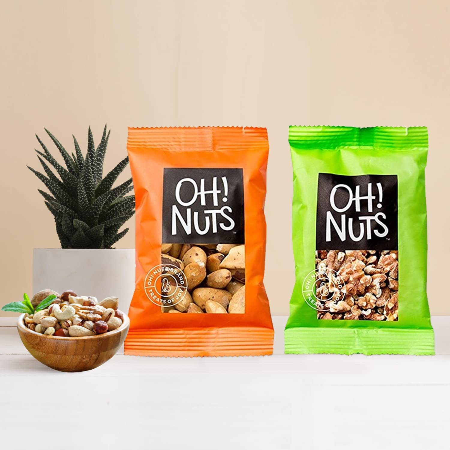 Roasted Salted Mixed Nuts Snack Packs - 12 Individual 1.5oz Bags - Bulk Variety for School, Office & Travel - Healthy On-the-Go Protein Snacks - Perfect for Lunch Boxes, Hiking & Road Trips