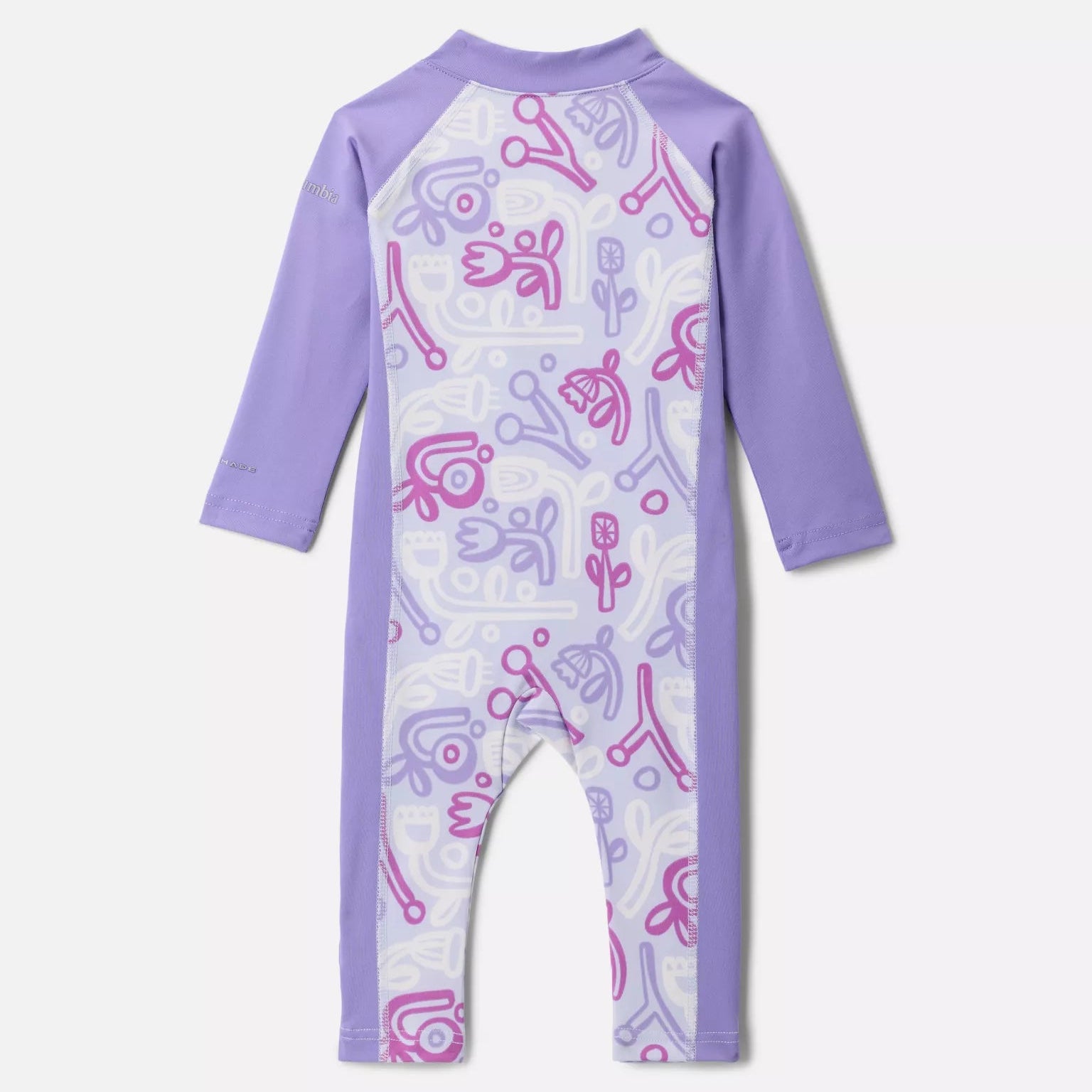 Columbia Snowdrift Marker Made/Paisley Purple Sandy Shores II Baby Sunsuit - UPF 50+ Sun Protection One-Piece for Infants & Toddlers - Perfect for Beach, Pool & Outdoor Summer Activities