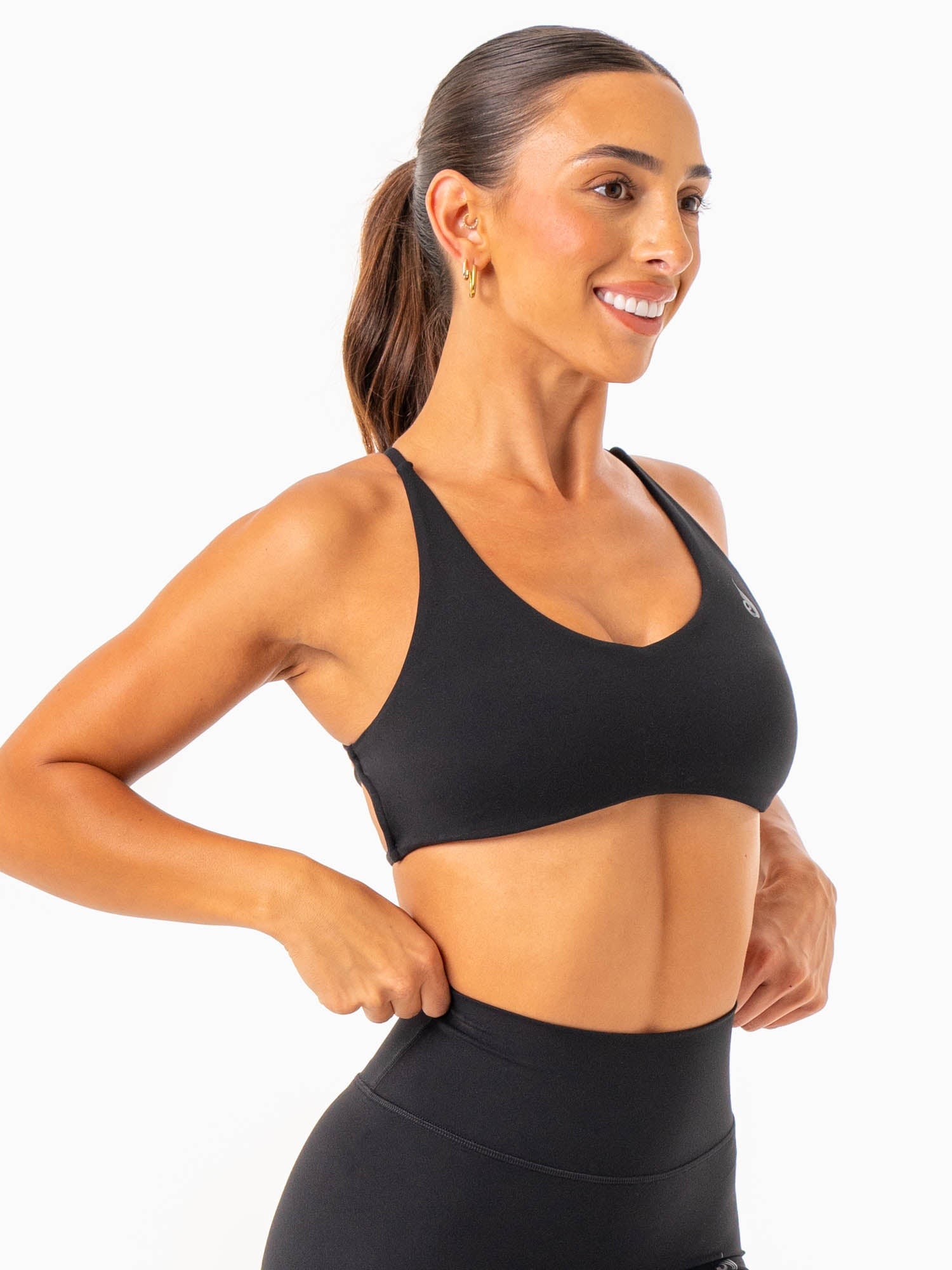 NKD Embody Sports Crop Top - Black | High-Performance Workout & Yoga Top for Women | Gym, Running, Pilates