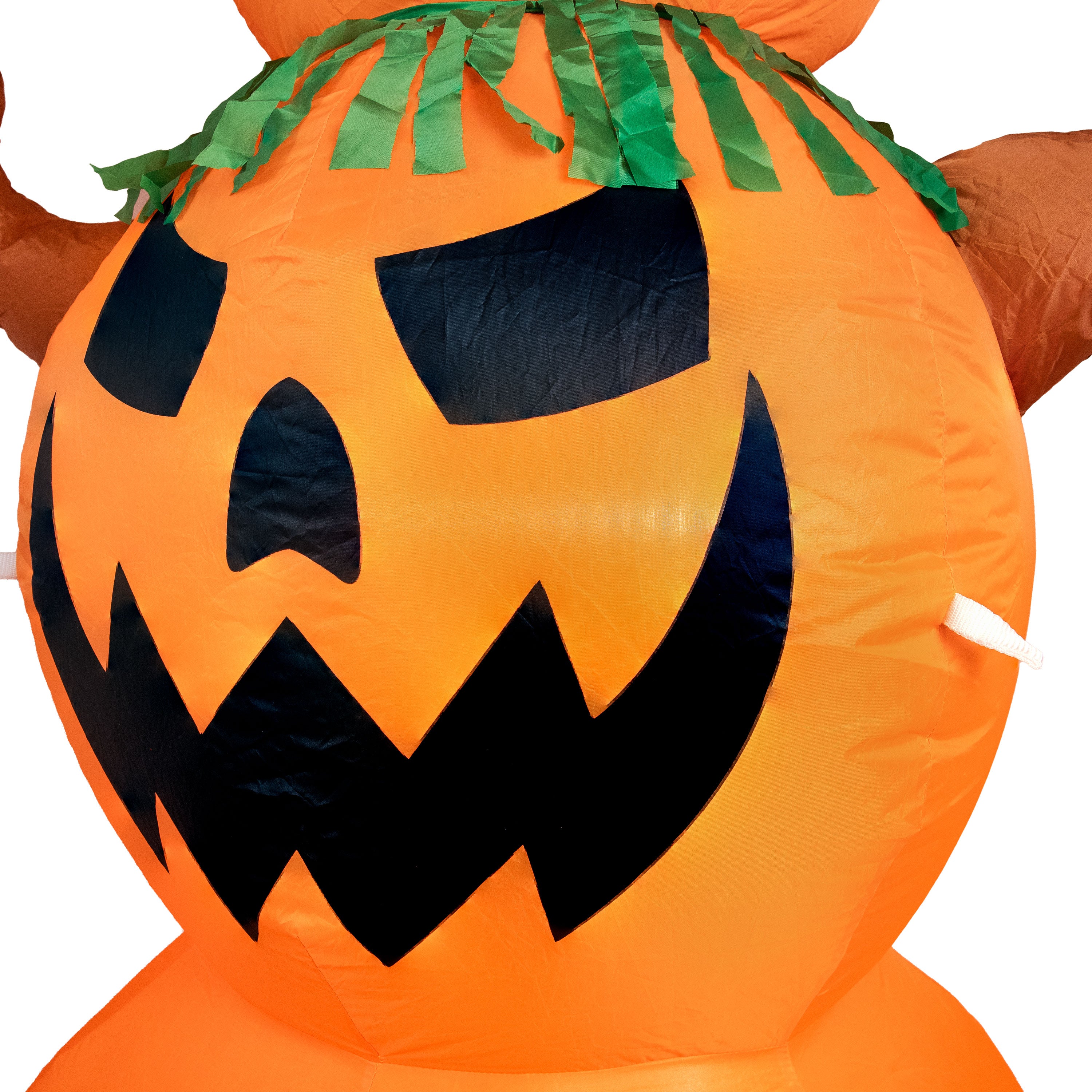 7ft Jack O' Lantern Scarecrow Pumpkin Inflatable Halloween Yard Decoration - Outdoor Party Decor for Halloween, Fall Harvest & Spooky Festivals