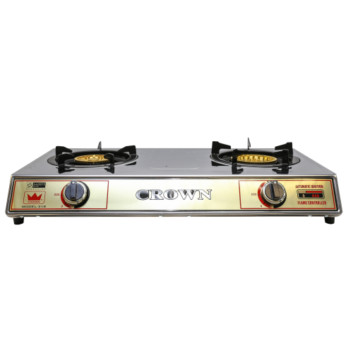 Crown 318 Portable Table Top Gas Stove - Dual Fuel LPG/NG Compatible for Camping, Outdoor Cooking & Emergency Use