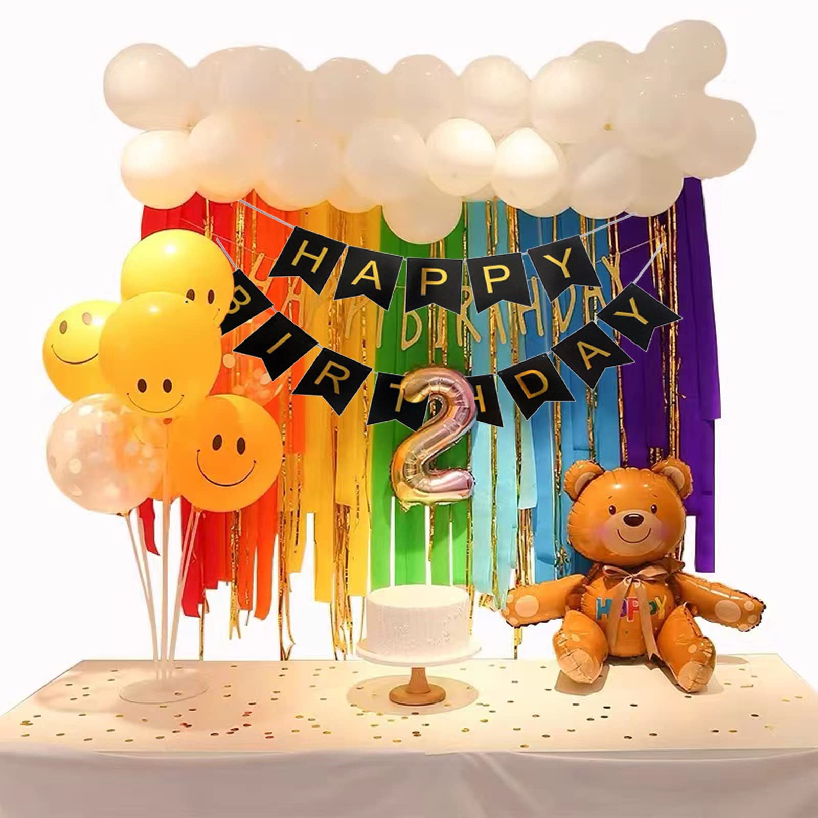 Happy Birthday Banner - Black and Gold Party Decorations for Birthday Celebrations | Perfect for Birthday Parties, Anniversaries & Special Events
