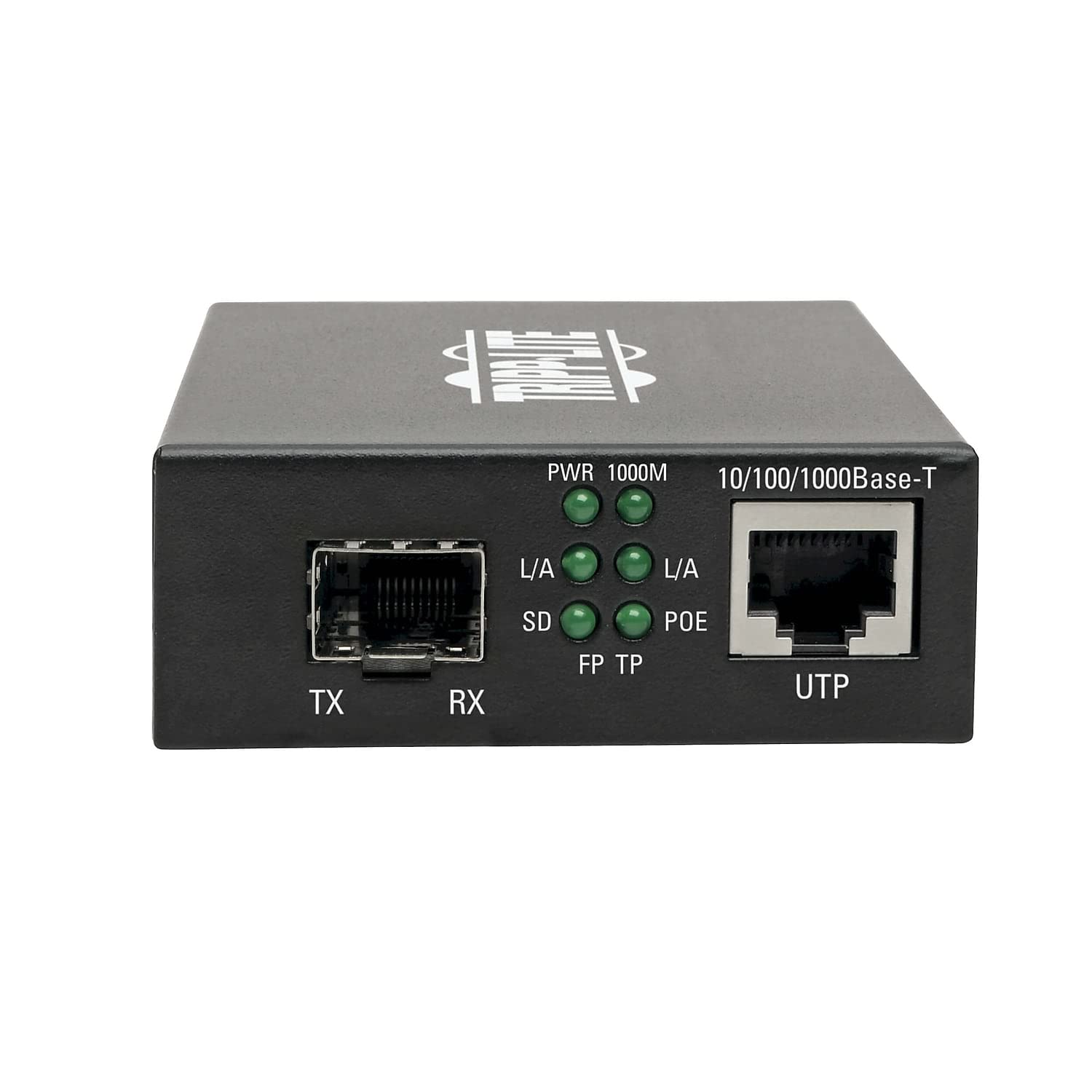 Tripp Lite Customizable SFP Fiber Media Converter | Gigabit Ethernet to Fiber Converter | PoE+ Support | 10/100/1000 Mbps (N785-P01-SFP) | Ideal for Data Centers, Office Networks & Industrial Applications