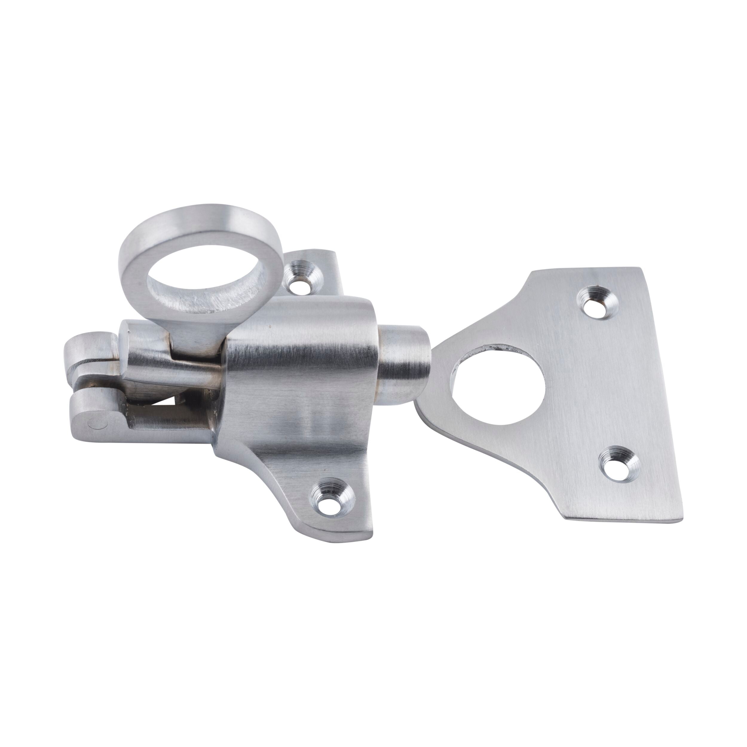 Satin Chrome Fanlight Catch 50mm x 59mm - Premium Window Hardware for Victorian Homes & Restoration Projects (H50xW59mm)