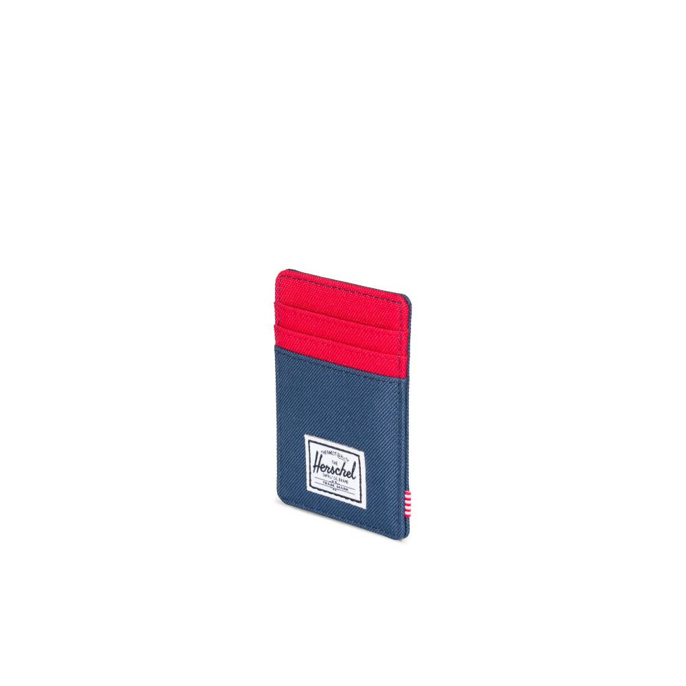 Herschel Raven Wallet for Men & Women - Slim RFID Blocking Bifold Wallet in Navy/Red - Perfect for Travel, Daily Use & Gift Giving