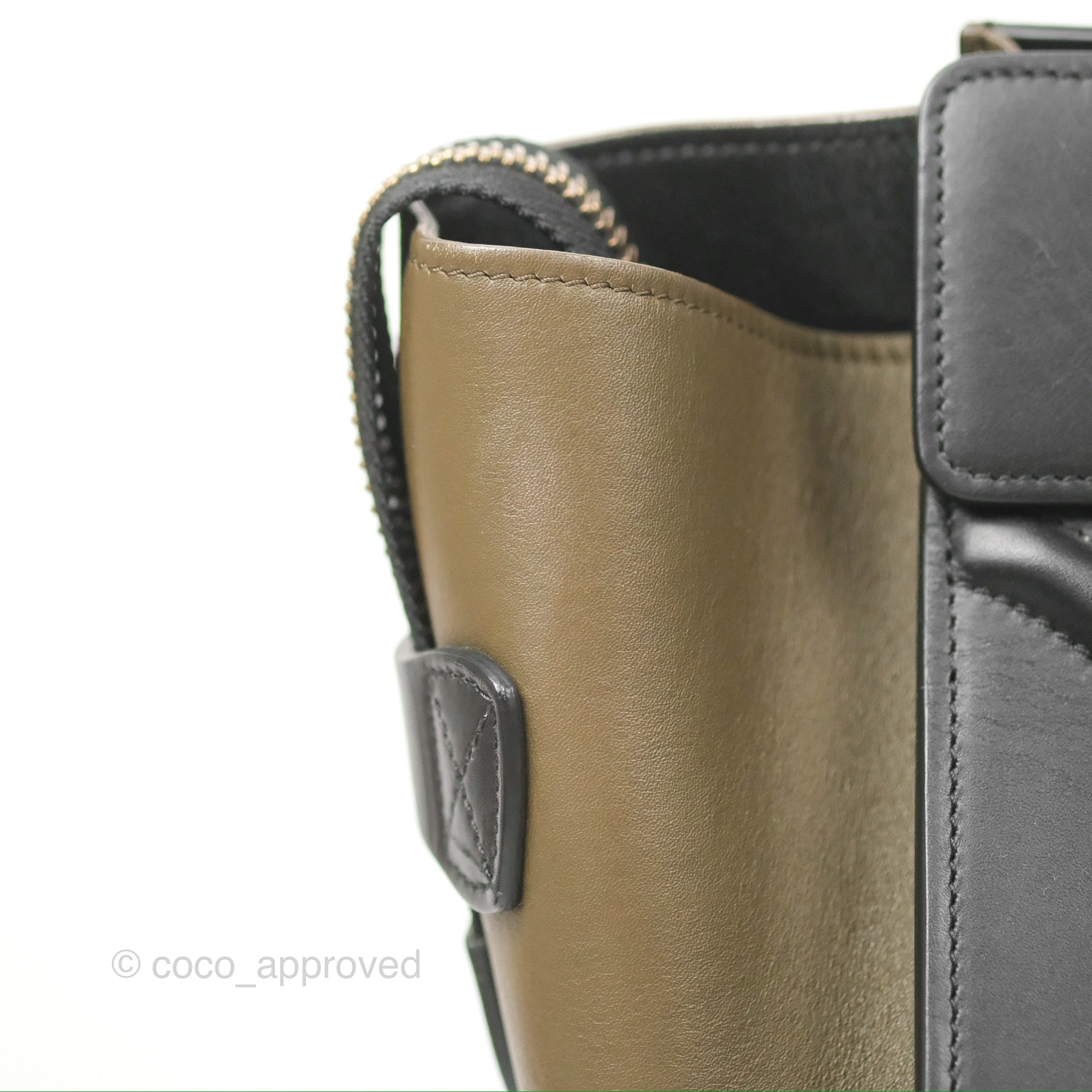 Celine Mini Luggage Bag in Black, Brown & Ivory Calfskin Leather - Perfect for Travel, Work & Everyday Luxury Handbag