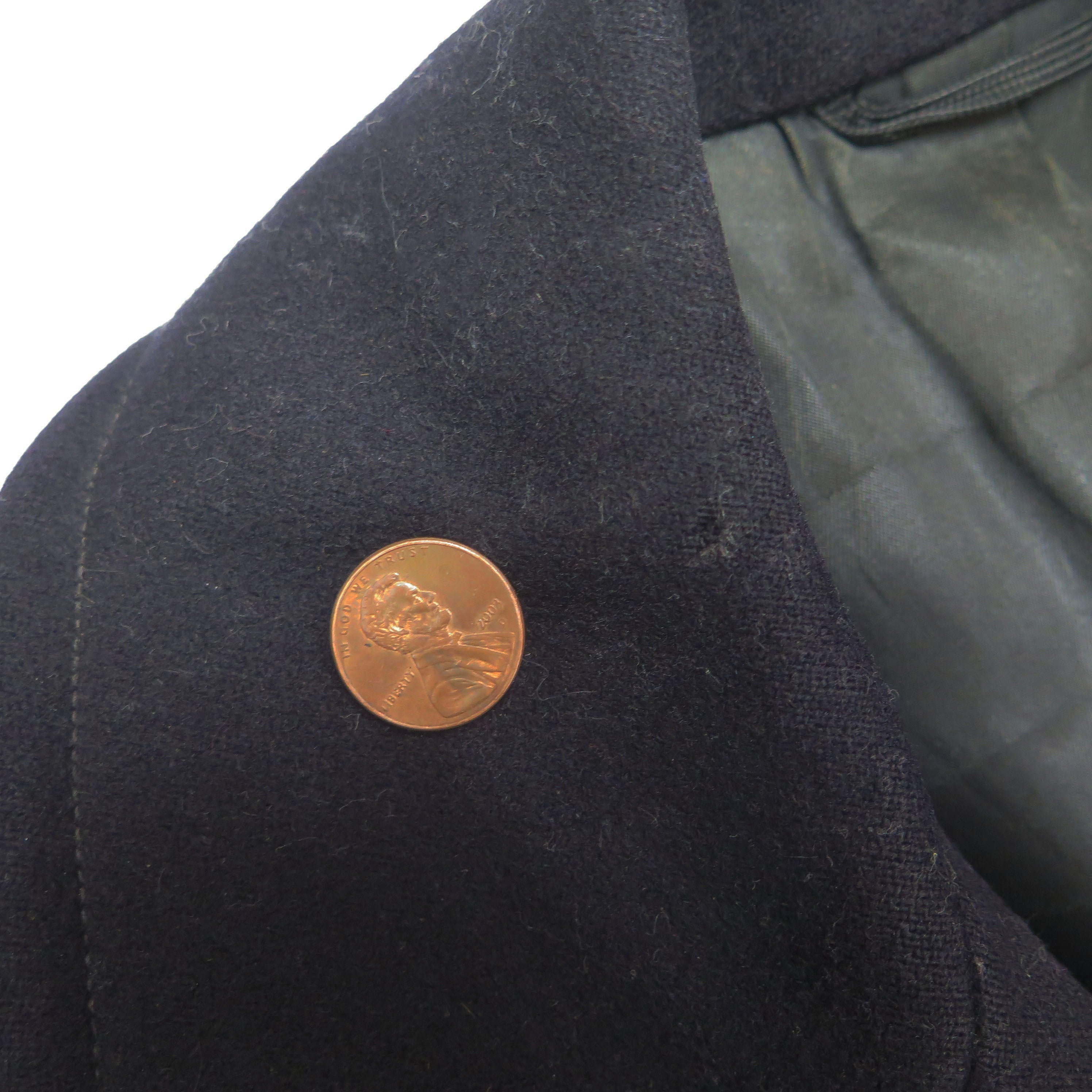 Vintage 1960s US Navy Peacoat - Authentic USN Clothing Supply Office Issue, Size 34 with Stenciled Markings | Military Collectible & Cold Weather Outerwear