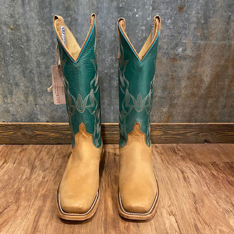 Anderson Bean Lottie Cognac Western Boots for Women - Genuine Leather Cowgirl Boots with Comfortable Fit - Perfect for Country Dancing, Rodeos & Western Fashion
