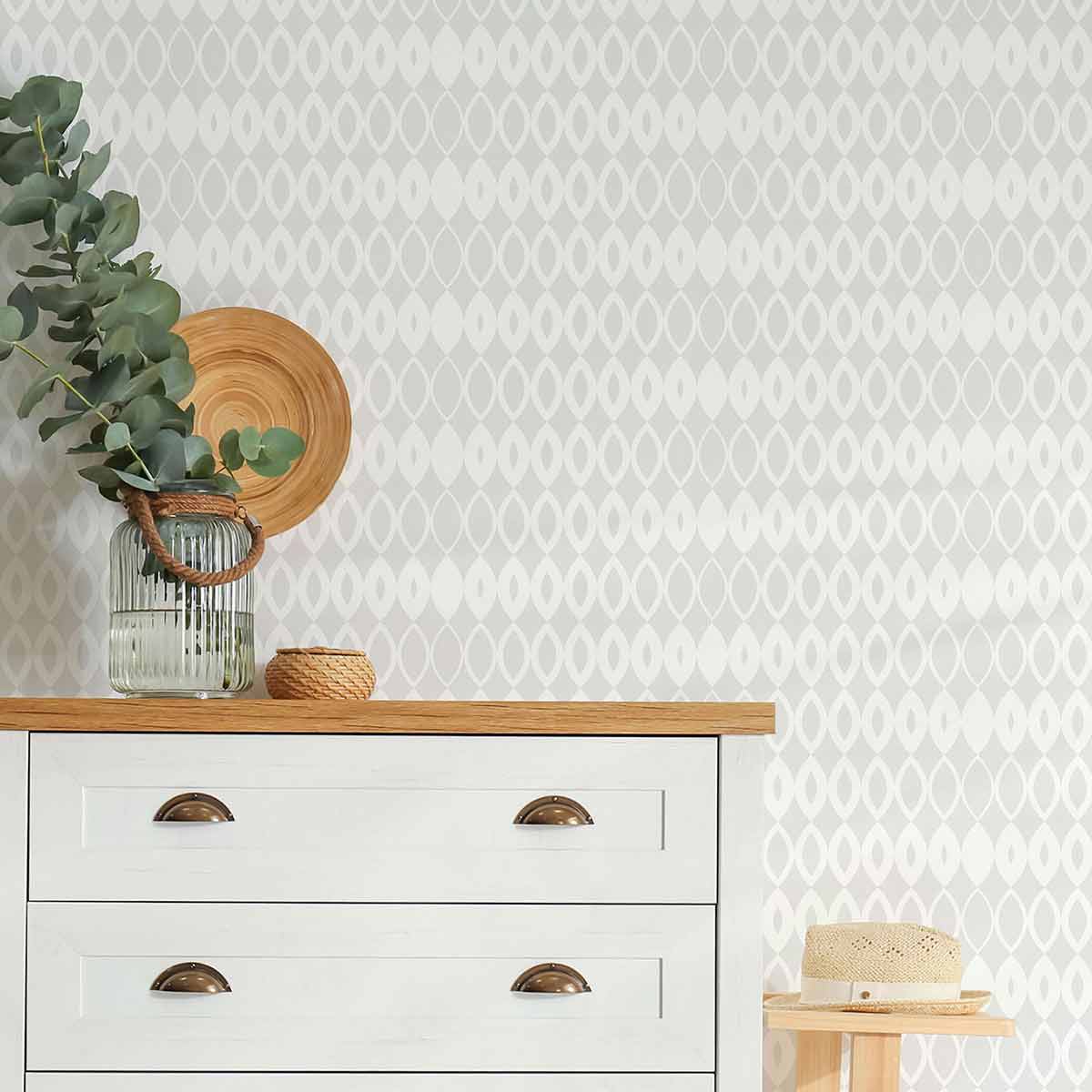 Grey Weave Peel and Stick Removable Wallpaper - Self-Adhesive Vinyl Wall Covering for Bedroom, Living Room & Office Decor - Easy to Install & Remove - Pattern 4657