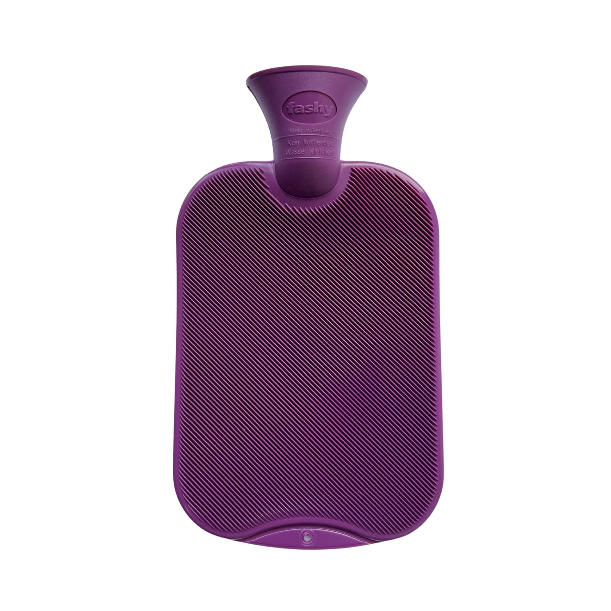 2 Liter Grape Single Ribbed Fashy Hot Water Bottle - Warm & Comforting for Winter Nights, Period Pain Relief, and Cozy Home Use