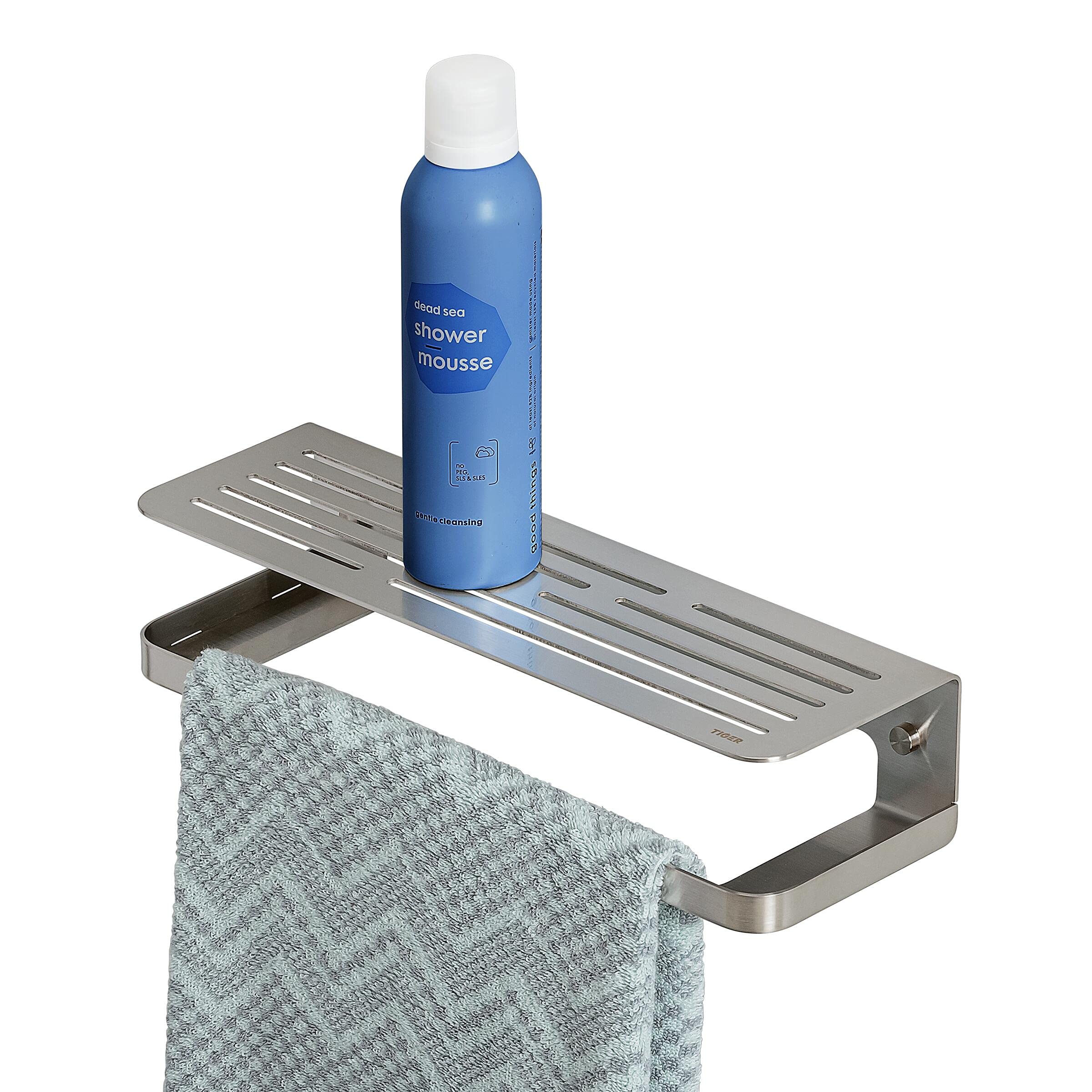 Brushed Stainless Steel Shower Caddy Basket - 13.8