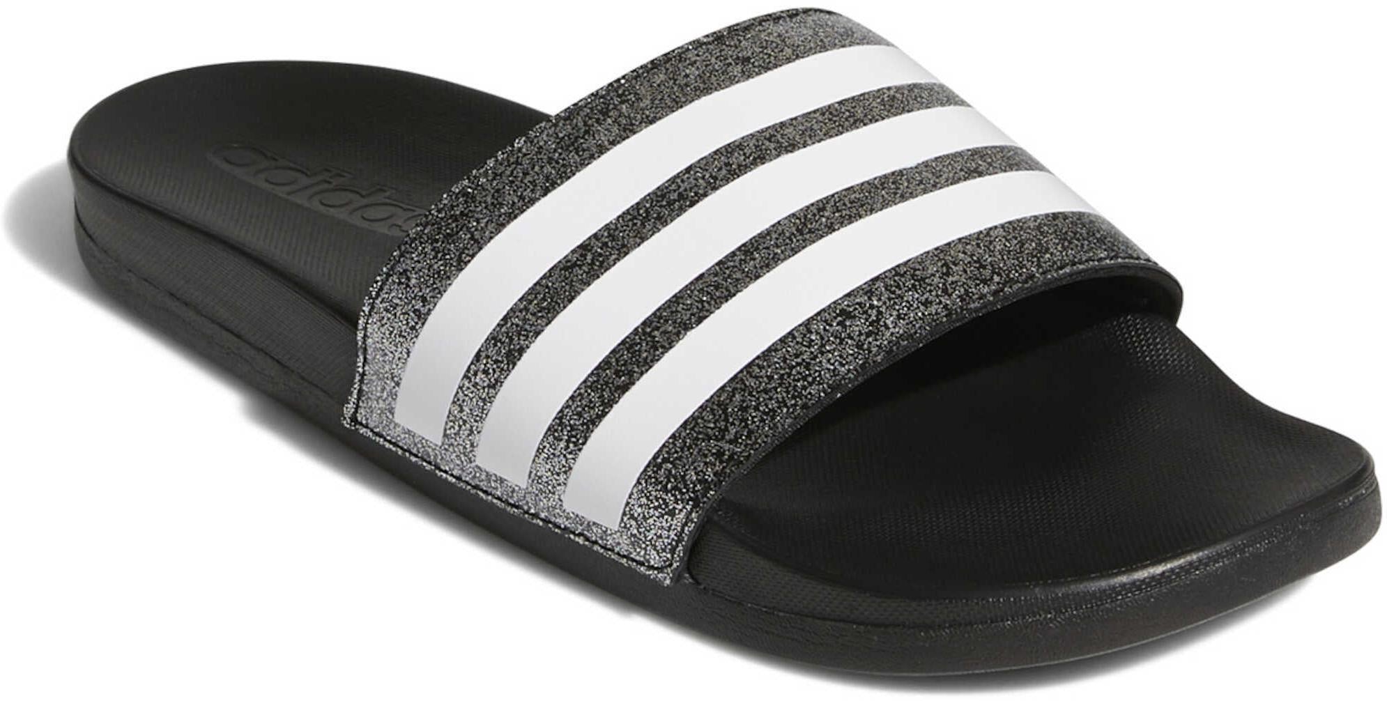Adidas Adilette Cloudfoam+ Kids Slides - Comfortable Waterproof Sandals for Boys & Girls - Perfect for Pool, Beach, and Summer Outdoor Activities
