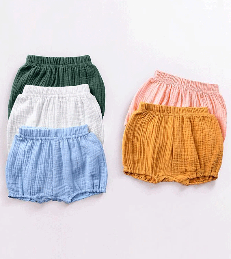 Pine Green Cotton Muslin Bloomers for Baby Girls - Soft & Breathable Underwear - Perfect for Diaper Covers, Playtime & Photo Shoots