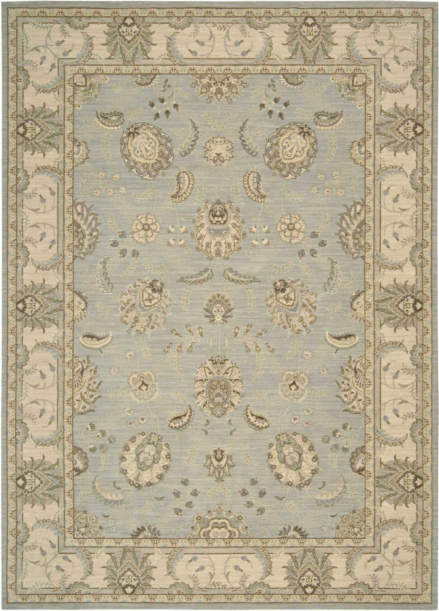 Nourison Persian Empire Mocha Area Rug - Handmade Oriental Rug for Living Room, Bedroom & Dining Room Decor