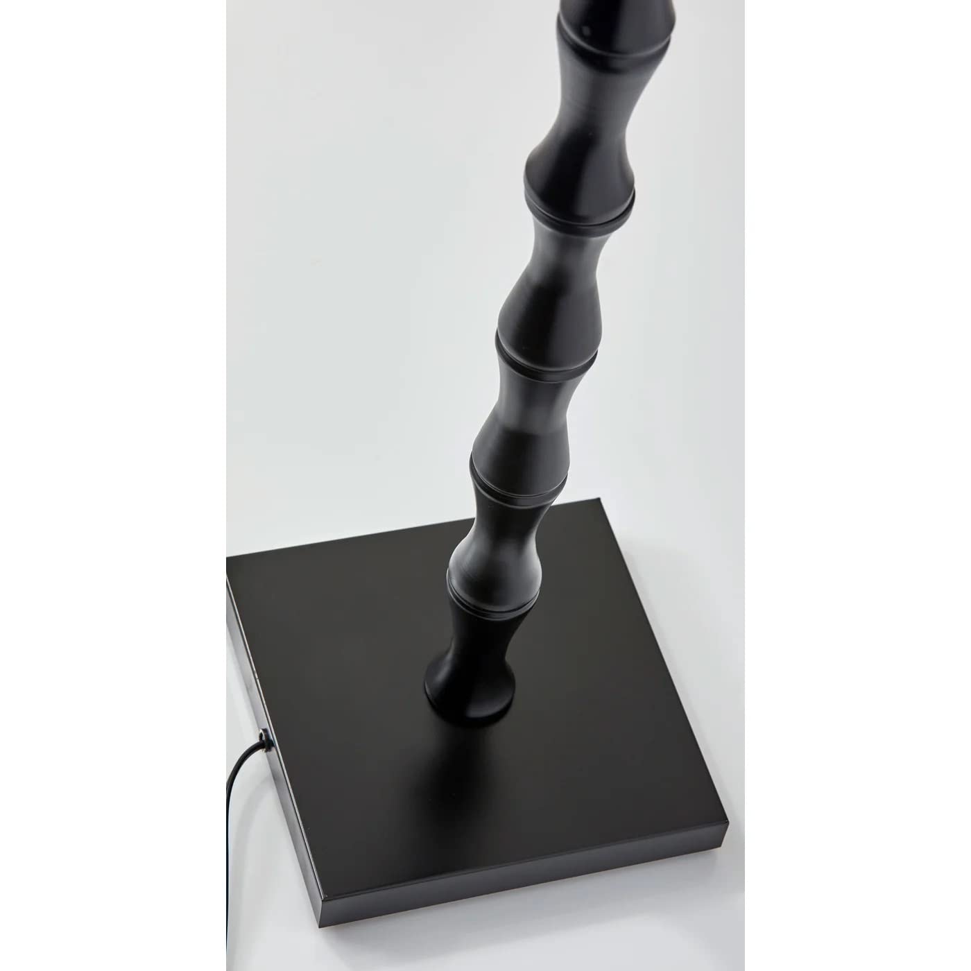 Adesso 1523-01 Stratton 62-inch Floor Lamp with 2 x 150W Bulb Sockets - Black/Brown Finish for Living Room, Bedroom or Office Lighting