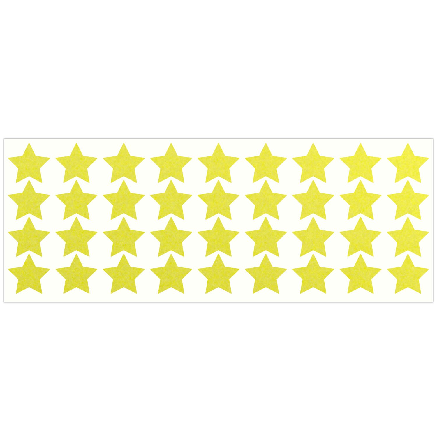 LiteMark 1 Inch Reflective Safety Star Stickers - High Visibility Lemon Yellow Decals for Helmets, Bikes, Strollers, Wheelchairs & Outdoor Gear (36 Pack) - Perfect for Night Cycling, Baby Safety & Road Visibility