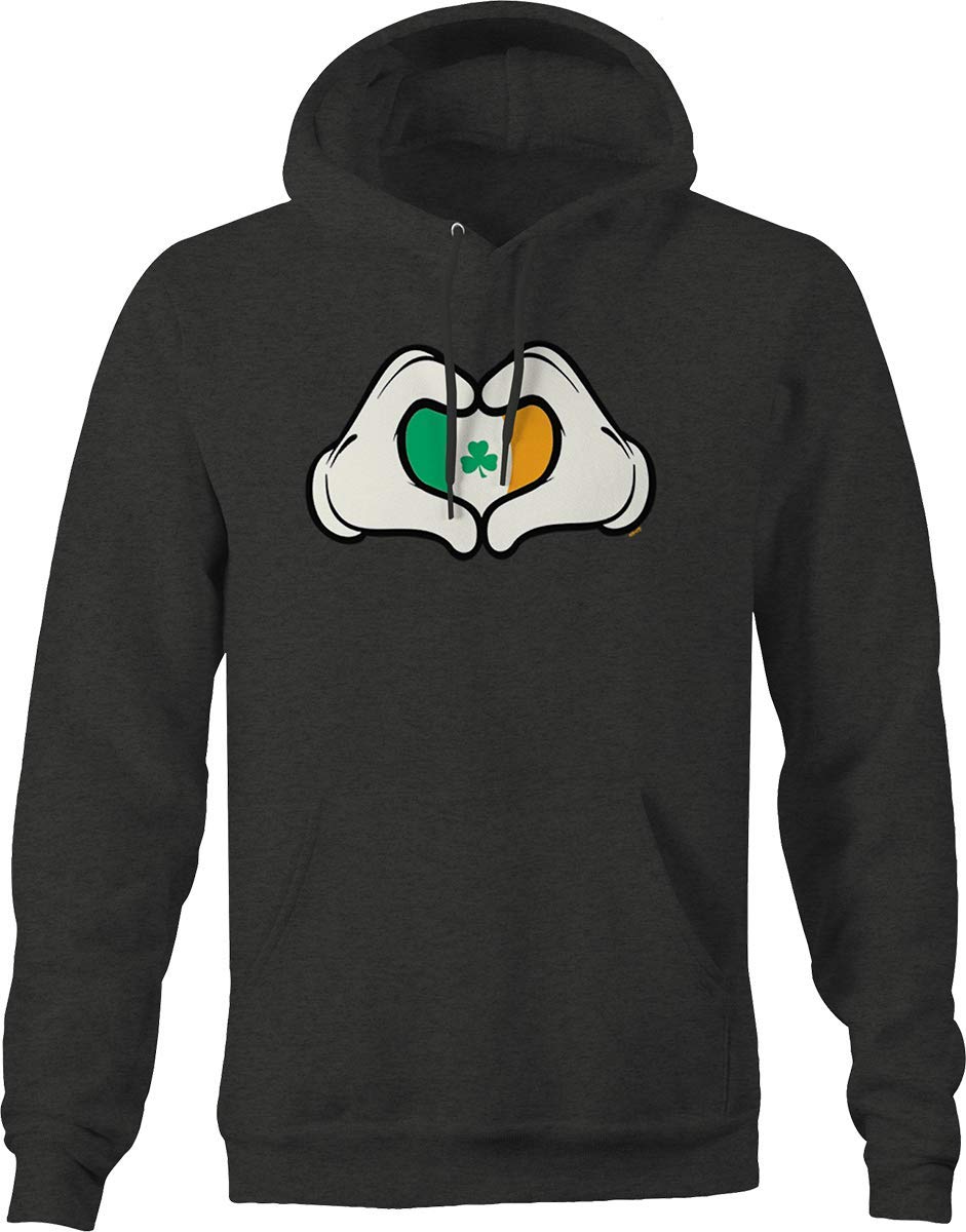 Stylish Ireland Cartoon Graphic Hooded Sweatshirt for Men - Dark Gray | Casual Wear & Street Fashion