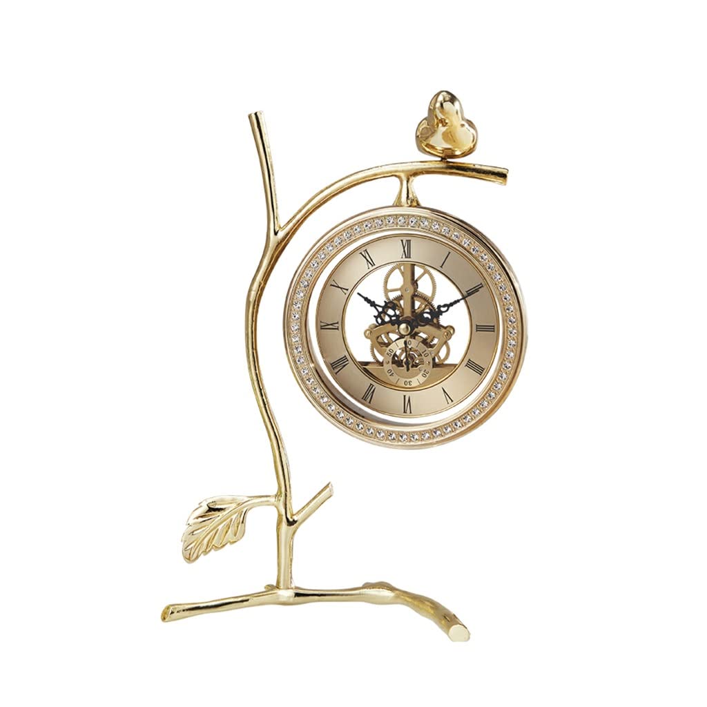 Modern Luxury Alarm Clock with Mechanical Gear Design - Simple & Creative Desk Clock for Living Room, Office, or Bedroom | Perfect Home Decor & Functional Desktop Ornament