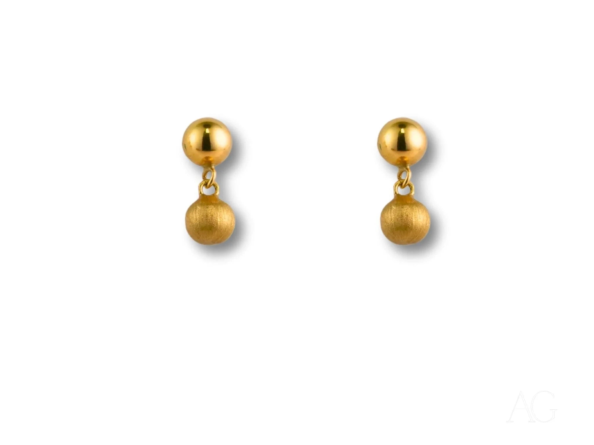 18K Gold Ball Drop Earrings for Women - Elegant Dangle Hoop Earrings for Party, Wedding & Everyday Wear | Hypoallergenic Luxury Jewelry Gift
