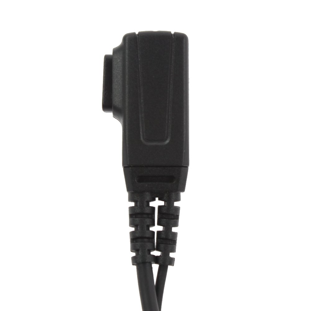 Covert Acoustic Tube Earpiece Headset with Finger PTT for Kenwood TK3118 TK3130 TK3131 TK3160 TK3170 TK3173 - 2 Pin Connector - Ideal for Security, Surveillance & Discreet Communication